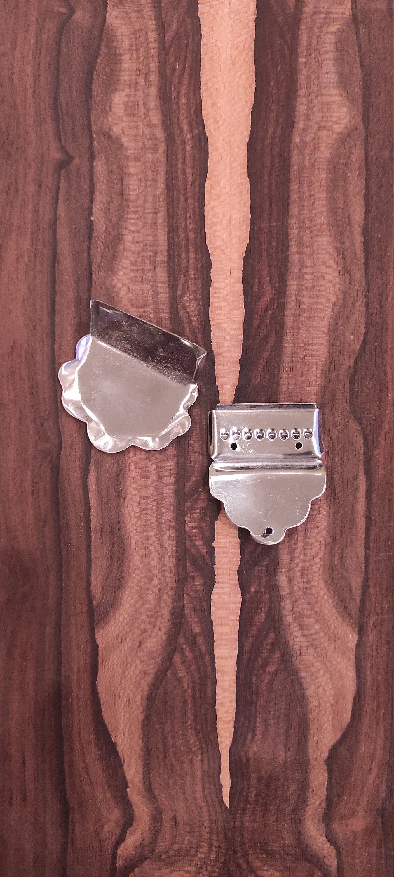 Bouzouki-Tzouras Chordiera / Tailpiece ~ Nickel Color Steel Bouzouki-Tzouras Tailpiece/Chordiera