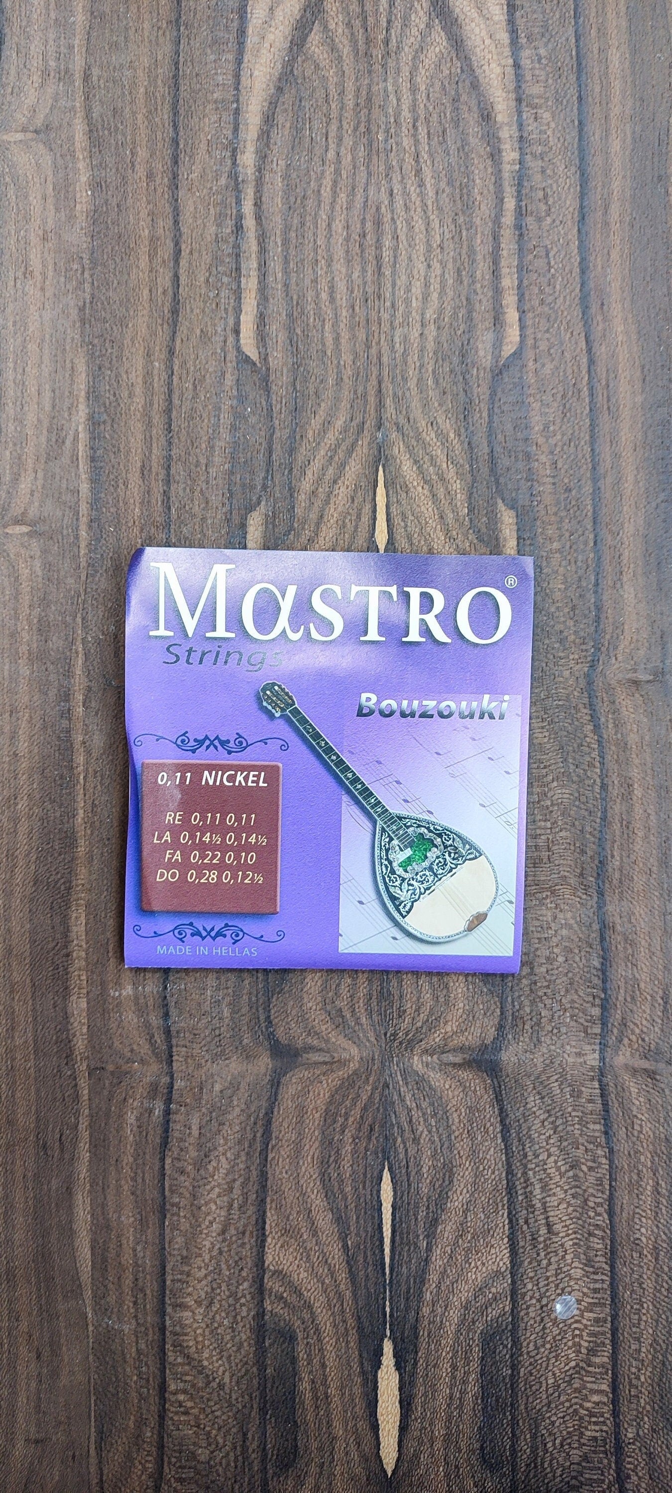 8string Bouzouki Set of Strings ~ Mastro Medium Set ~ 0,11 Set Nickelplated Wound