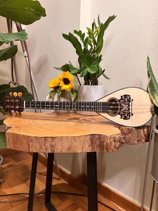 Premium Handmade 6-String Greek Traditional Baglamas for Rebetiko Music Instrument