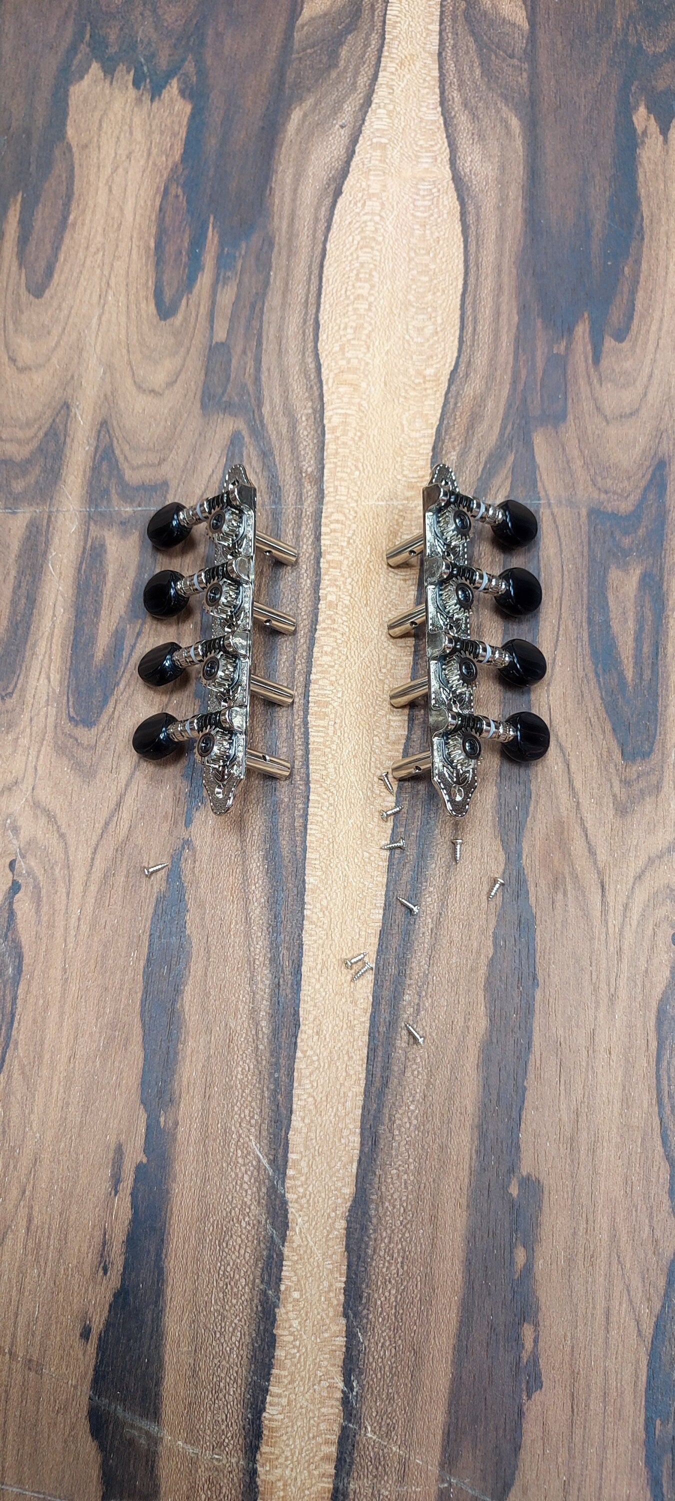 Bouzouki machine heads ~ Grover style Professional 8string Bouzouki tuners ~ Nickel Colour & Black Button
