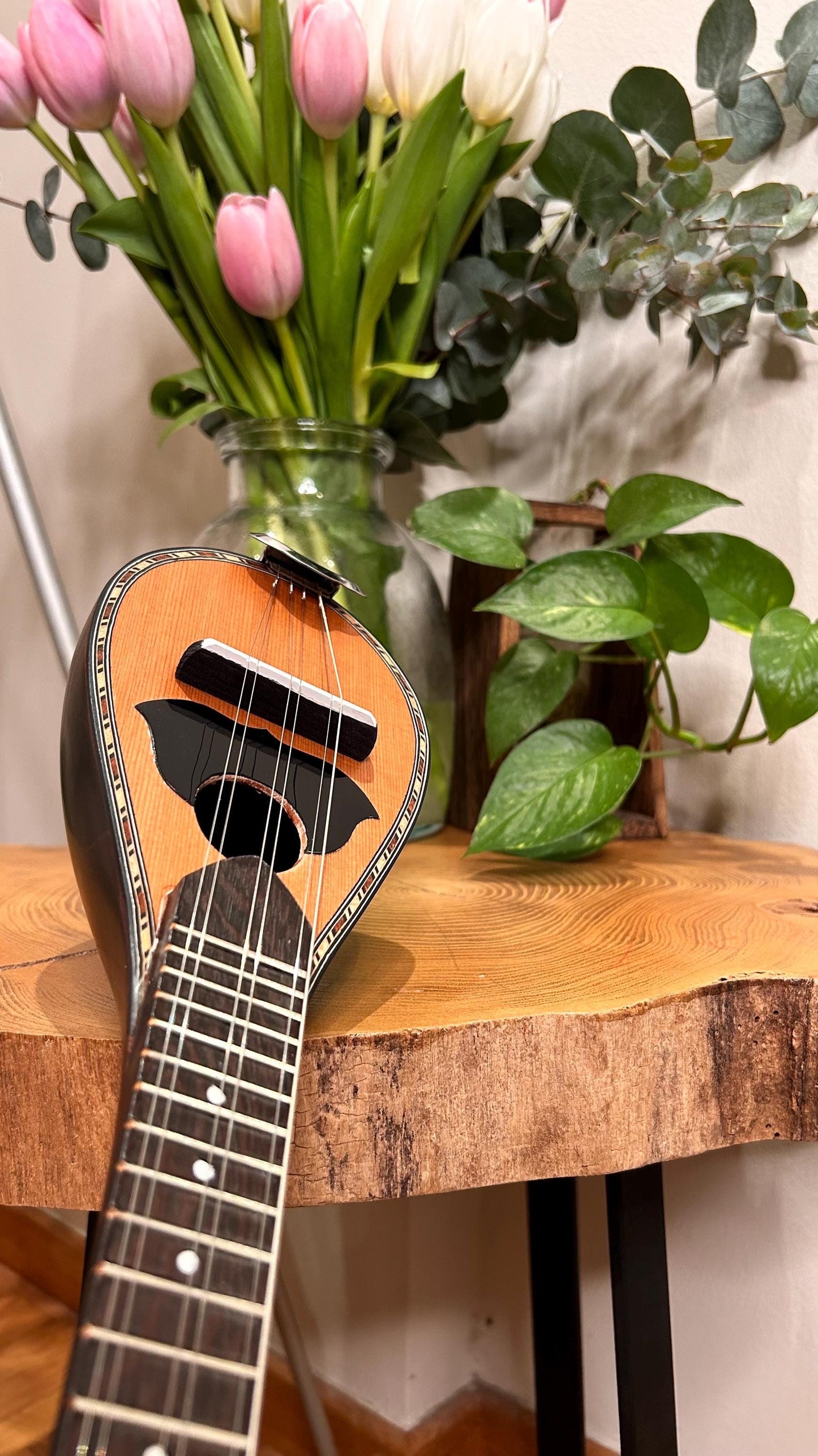 Handmade 6-String Baglamas | Greek Traditional Music Instrument for Rebetiko Music