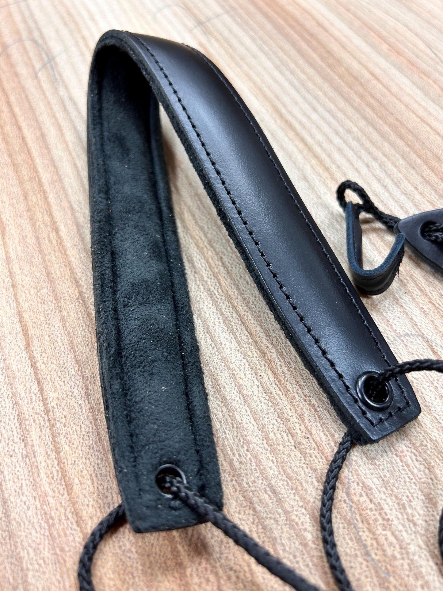 Adjustable Padded Leather Bouzouki Strap with Soundhole Hook