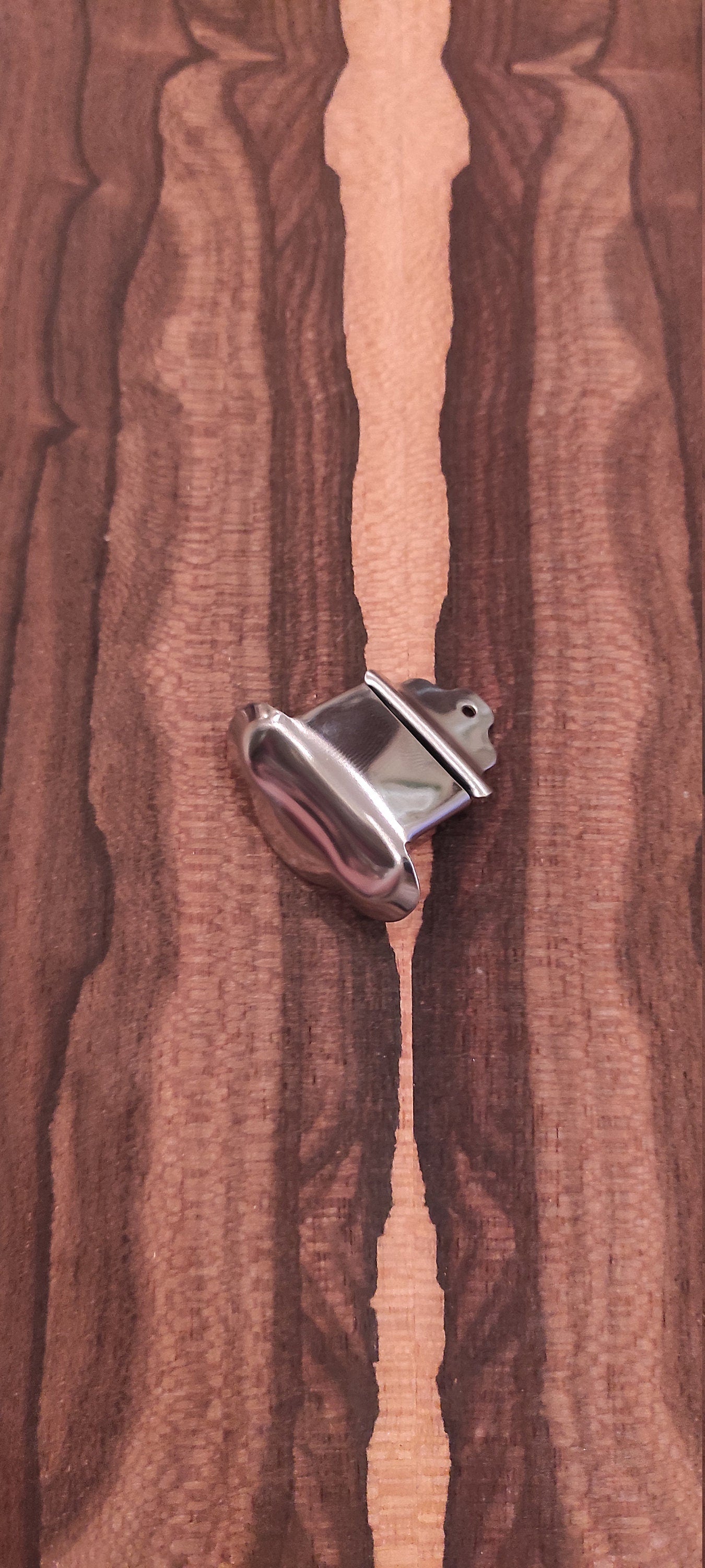 Baglamas - Tzouras Chordiera / Tailpiece ~ Nickel Color Steel Baglamas Tailpiece/Chordiera