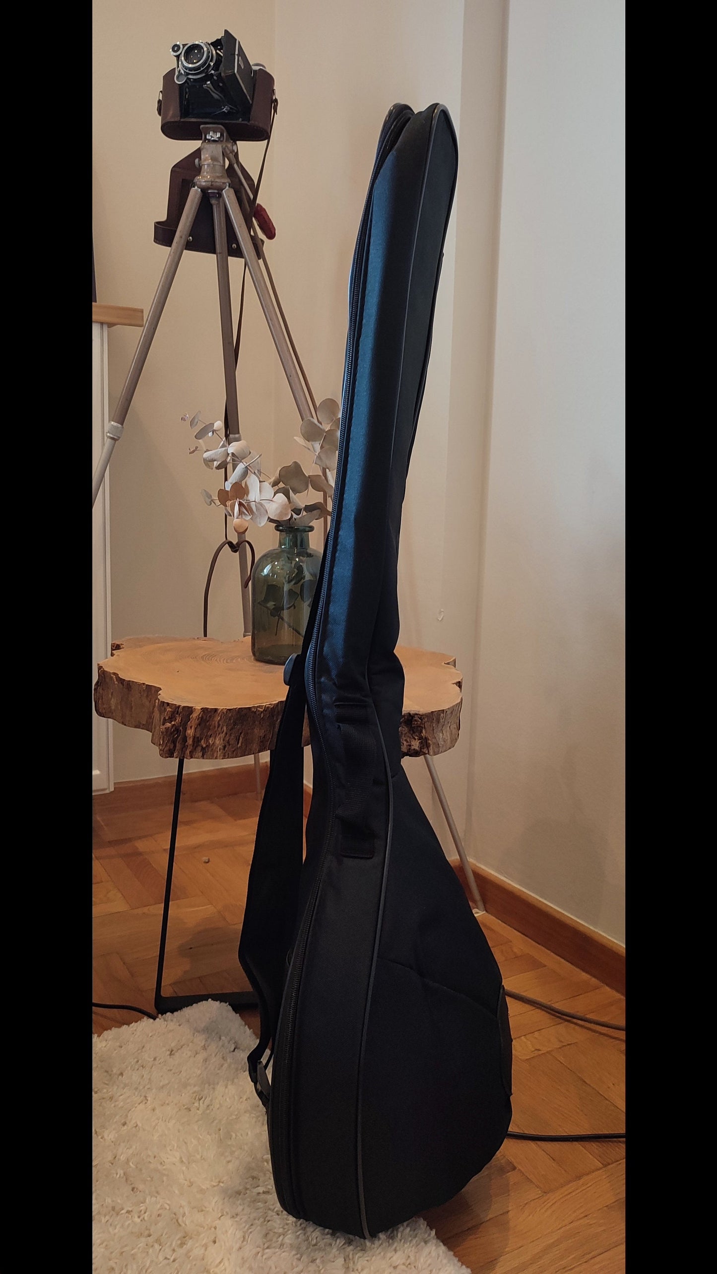 Durable Bouzouki Bag - Excellent Protection with Double Straps and Lightweight Design - Black