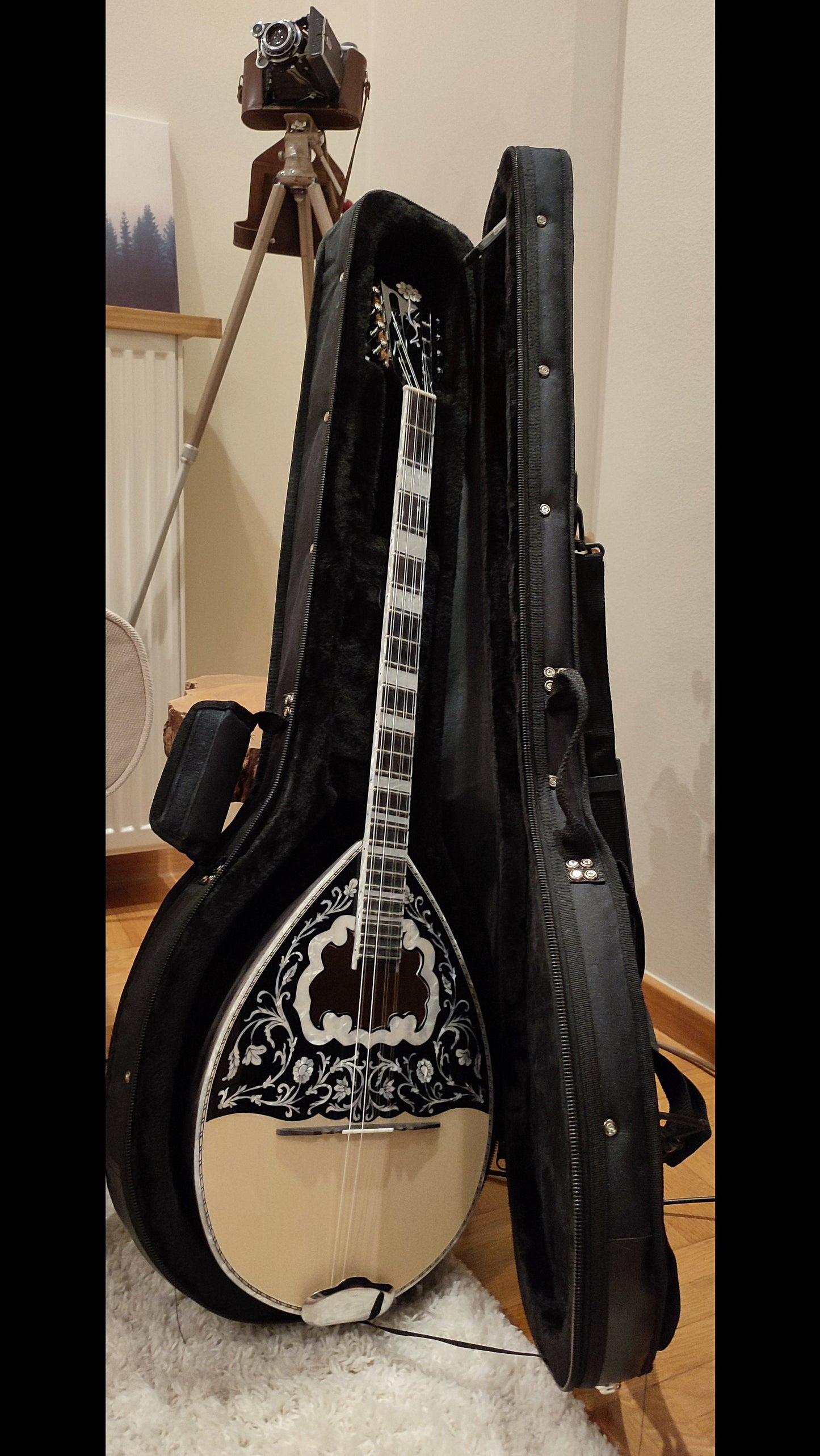 Durable Bouzouki Hard Polyfoam Case - Lightweight and Great Protection - Double Straps for Easy Carrying