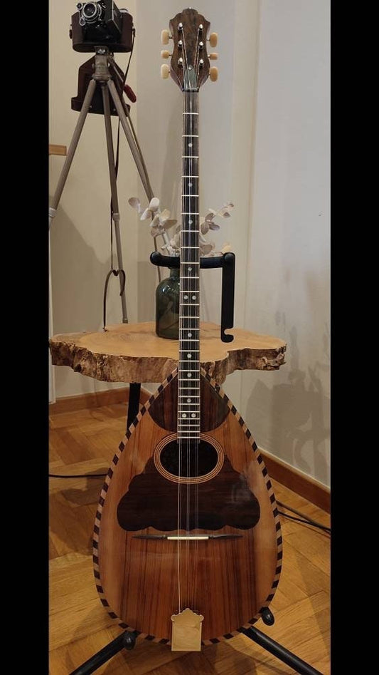 Custom Professional 6string Handmade Bouzouki ~ Greek Traditional Popular Rebetiko Bouzouki  ~ Wooden Pickguard / Top decorations