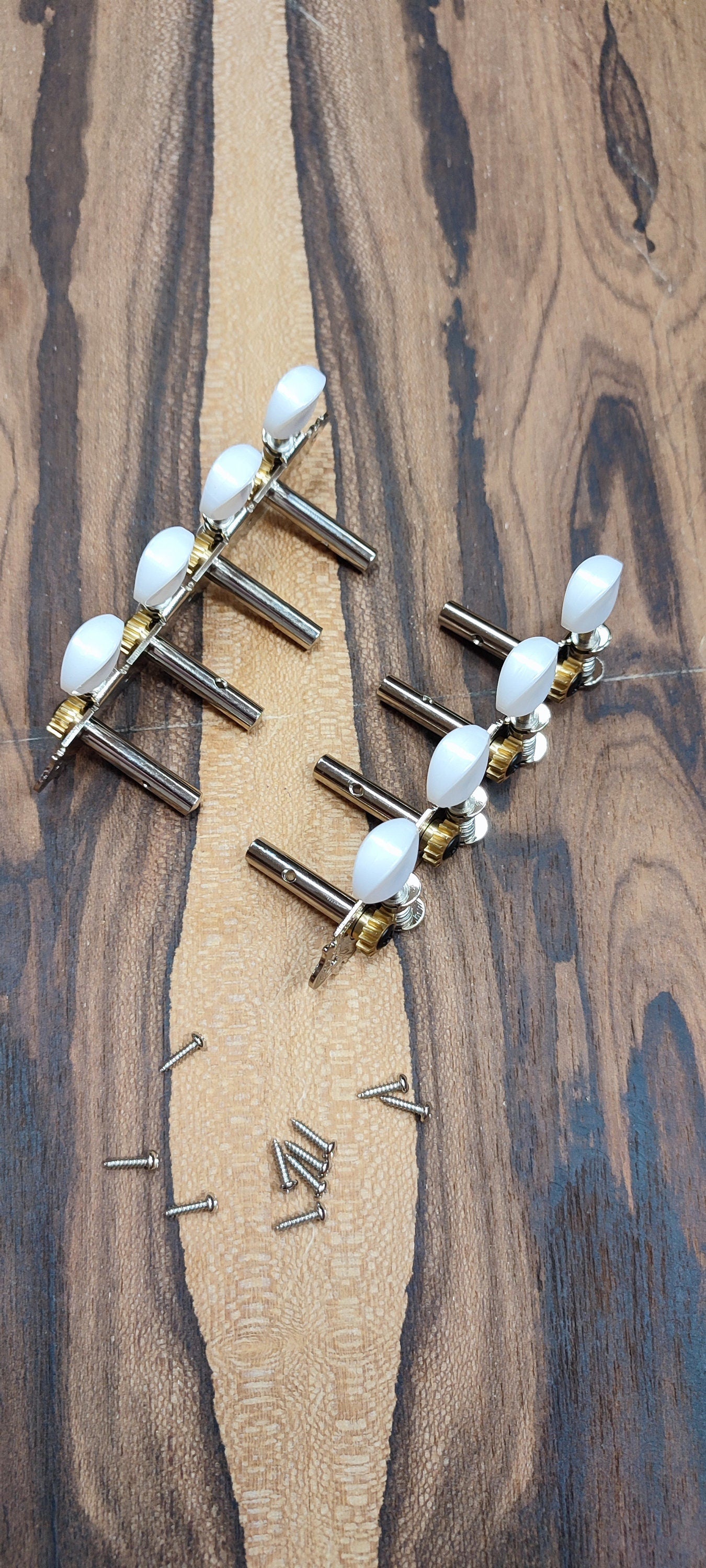 Bouzouki machine heads ~ Premium 8string Bouzouki tuners ~ Nickel Colour & White Pearl Button