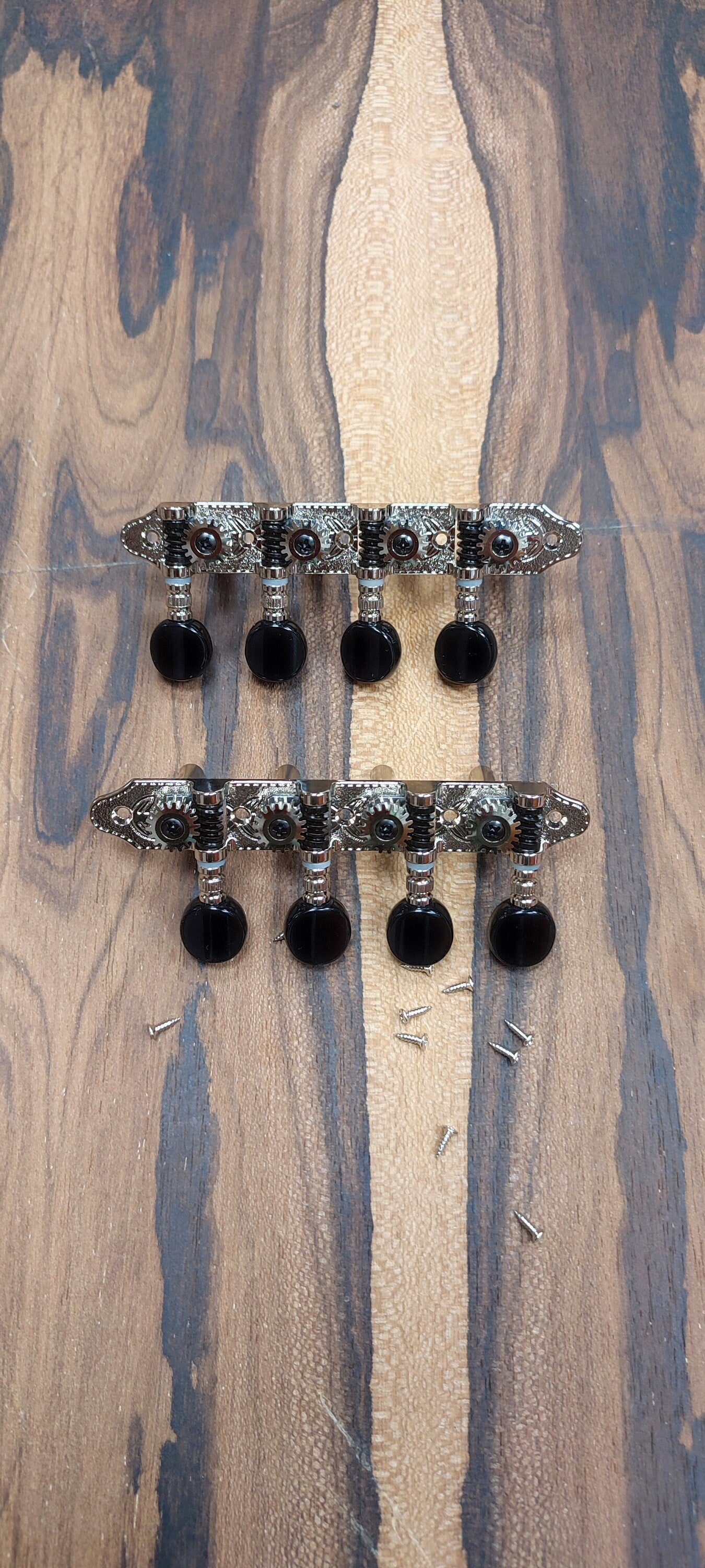 Bouzouki machine heads ~ Grover style Professional 8string Bouzouki tuners ~ Nickel Colour & Black Button