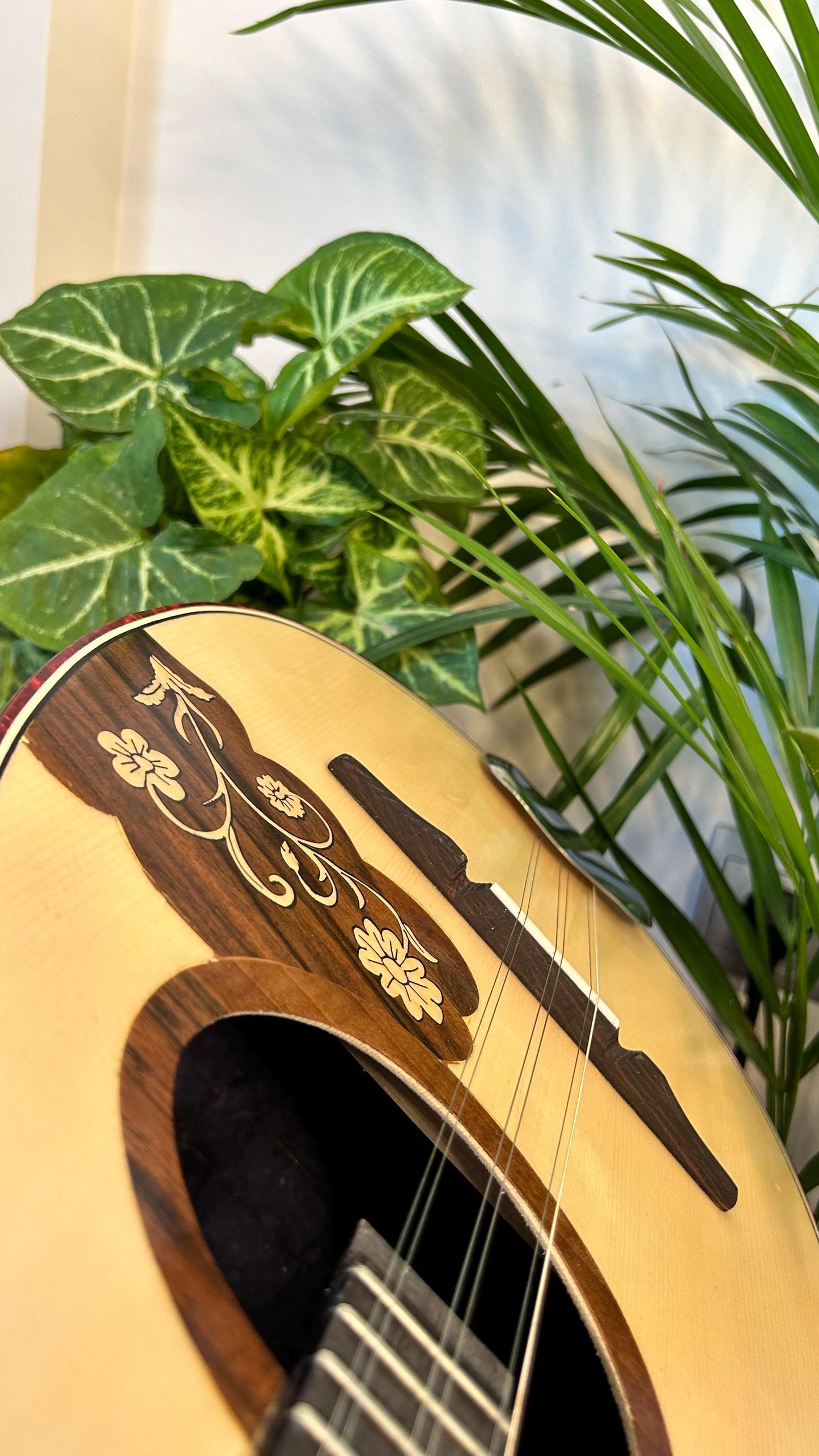 6string Handmade Bouzouki ~ Greek Traditional Handmade Popular Rebetiko Bouzouki ~ Flower wooden pickguard / top decorations ~