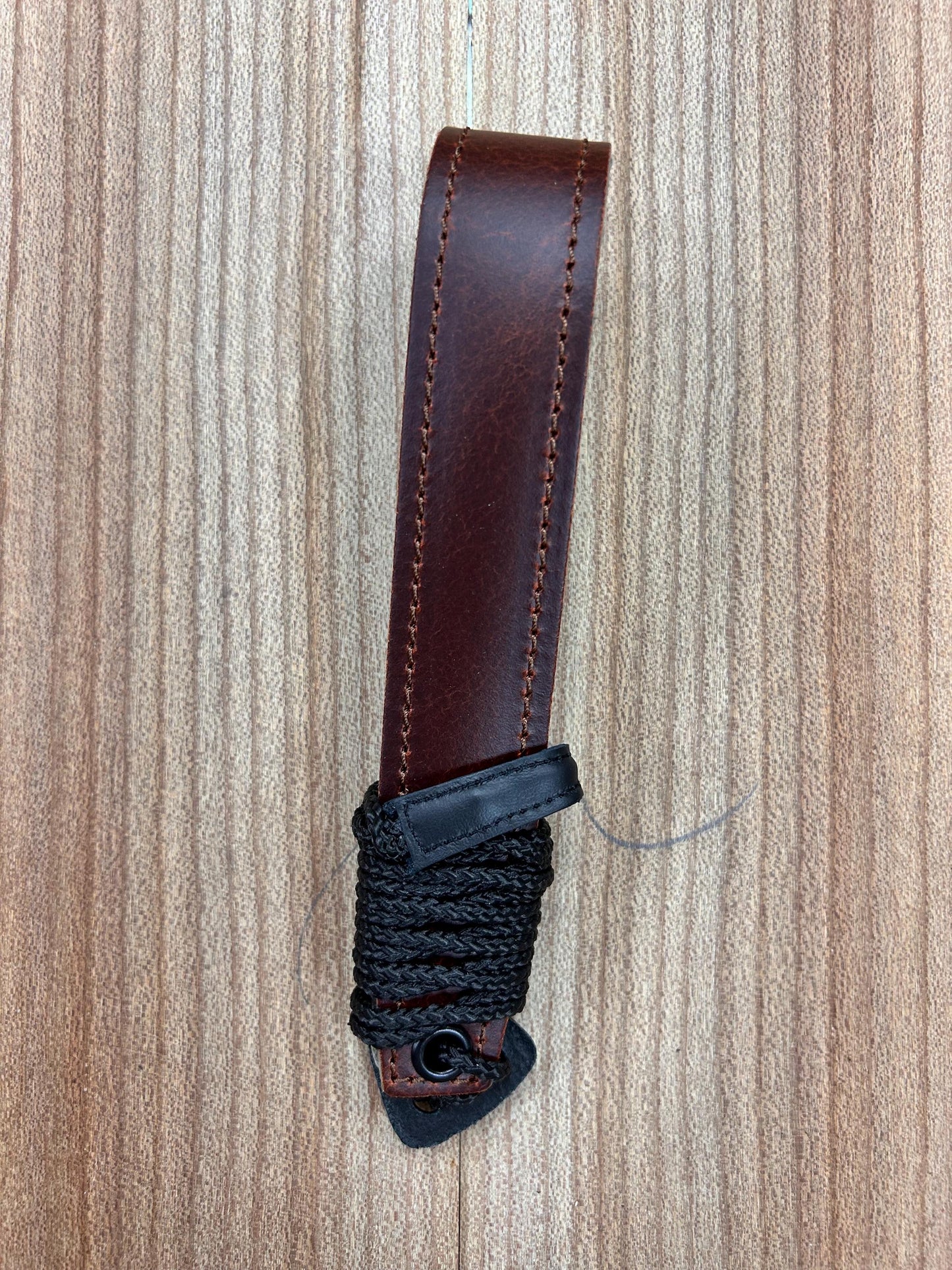 Adjustable Padded Leather Bouzouki Strap with Soundhole Hook