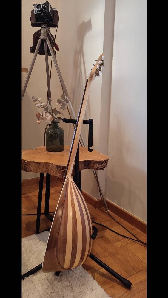 6string Handmade Bouzouki ~ Greek Traditional Handmade Popular Rebetiko Bouzouki ~ Wooden pickguard / top decorations ~