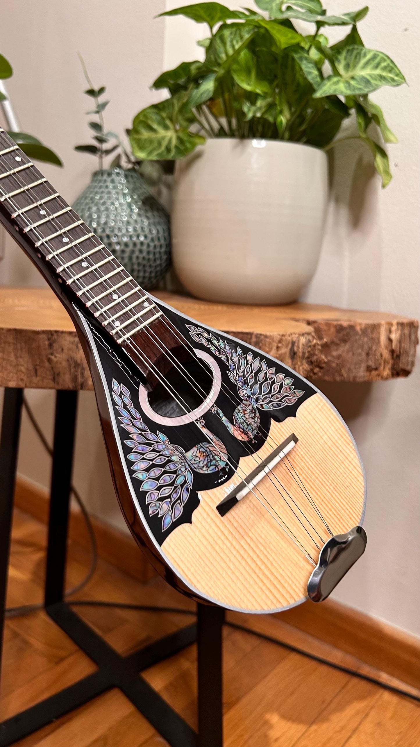 Premium Handmade 6-String Baglamas | Greek Traditional Music Instrument for Rebetiko Music