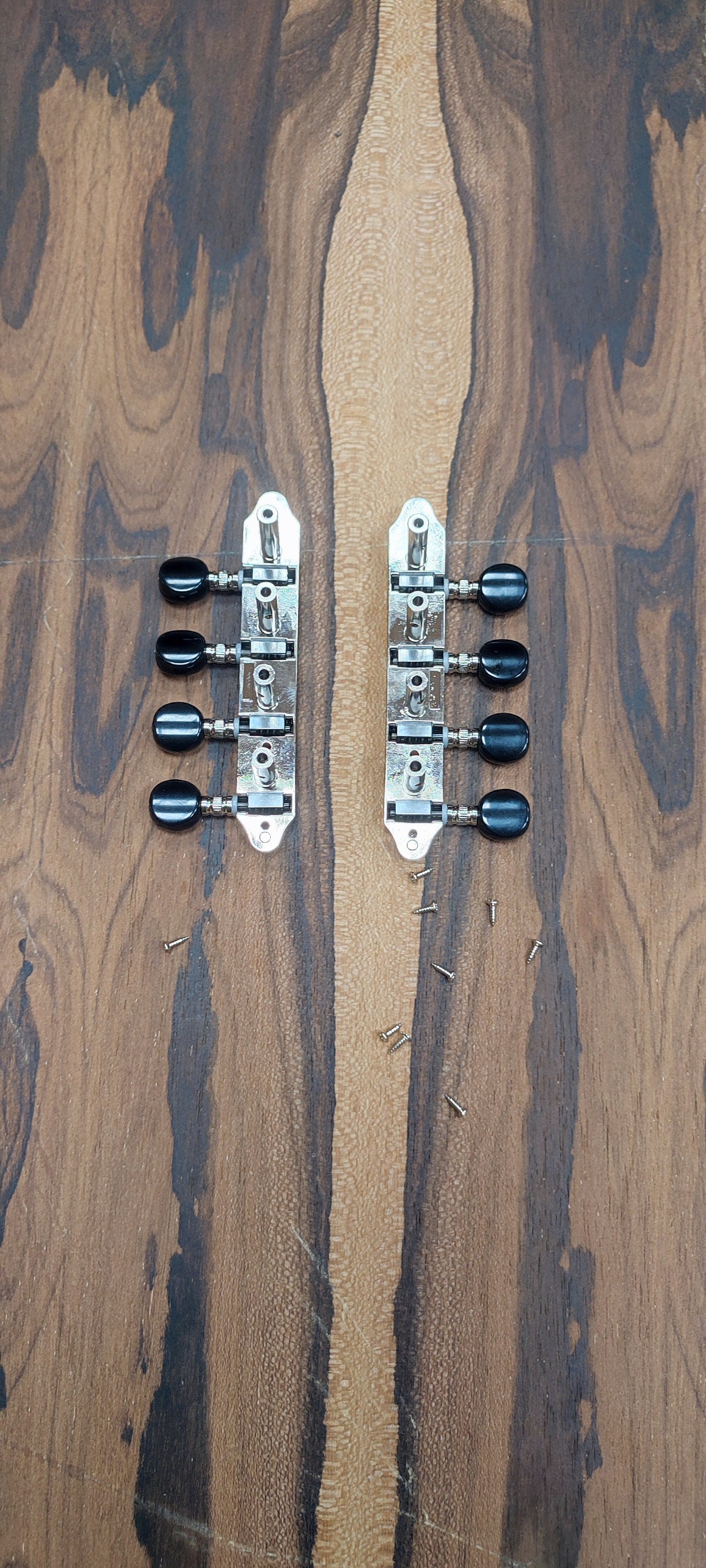 Bouzouki machine heads ~ Grover style Professional 8string Bouzouki tuners ~ Nickel Colour & Black Button