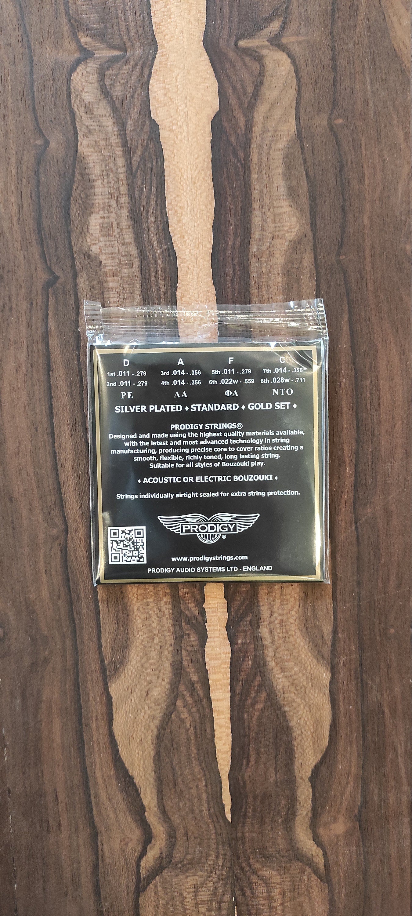 8string Bouzouki Set of Strings ~ Prodigy GOLD Set ~ 0,11 Set Silver Wounded