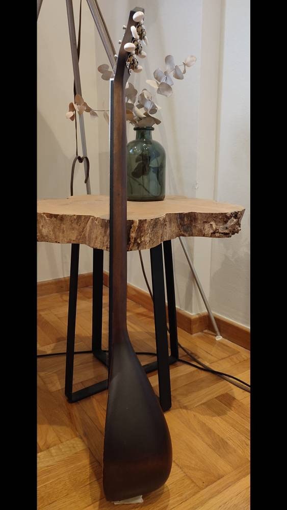 Original Tzouras ~ Greek traditional handmade music instrument ~ rebetiko music Tzouras ~ with black celluloid top decorations