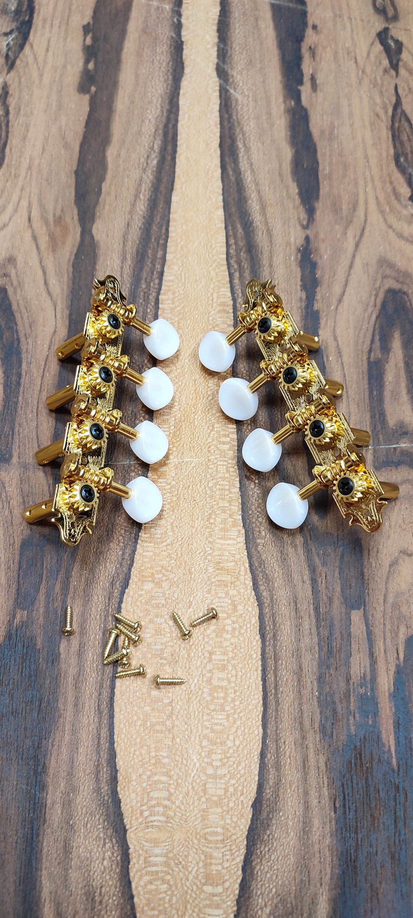 Bouzouki machine heads ~ Premium 8string Bouzouki tuners ~ Gold Colour & White Pearl Button