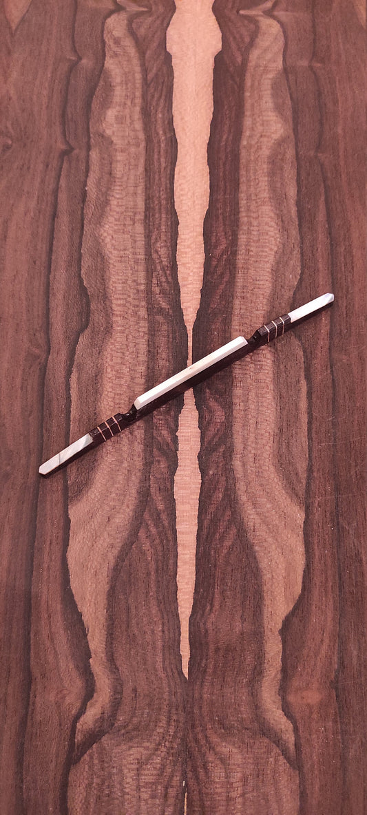 Rosewood 8string - 6string Bouzouki Bridge/Kavalaris with Bone saddle ~ Rosewood Bouzouki Bridge with Celluloid White Pearl Decorations