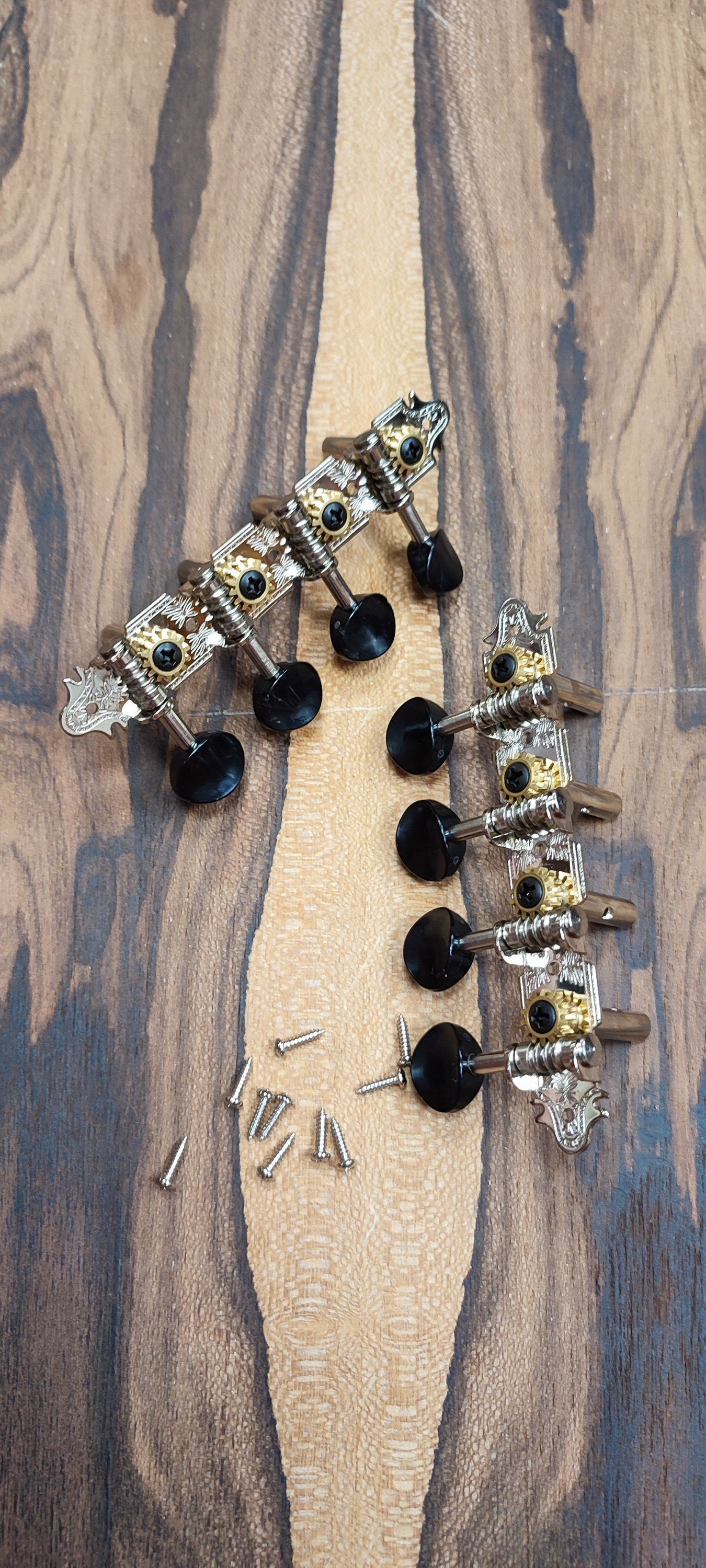 Bouzouki machine heads ~ Premium 8string Bouzouki tuners ~ Nickel Colour & Black Button