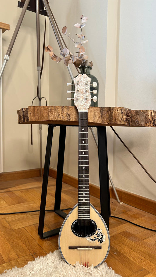 Premium Handmade 6-String Greek Traditional Baglamas for Rebetiko Music Instrument