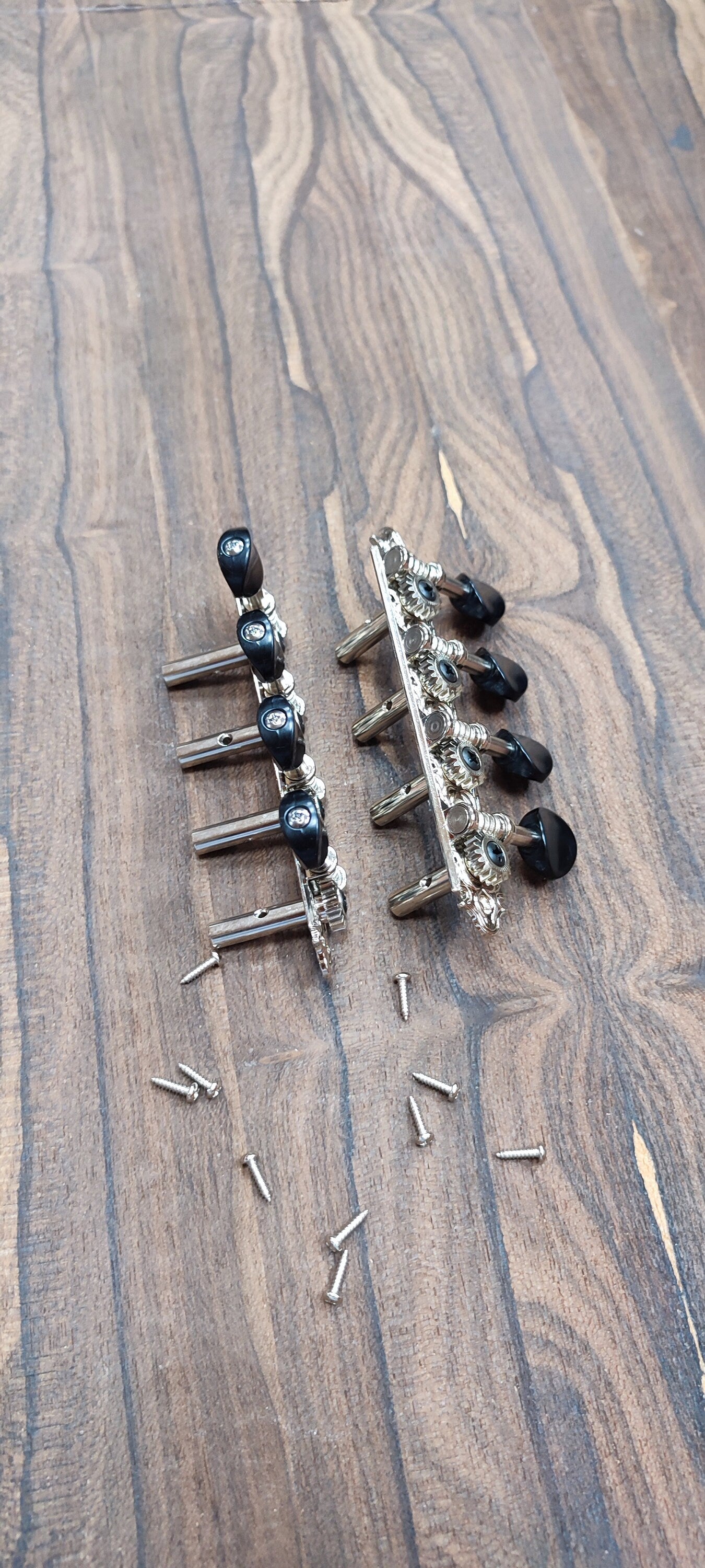 Bouzouki machine heads ~ Professional 8string Bouzouki tuners ~ Nickel Colour & Black Button
