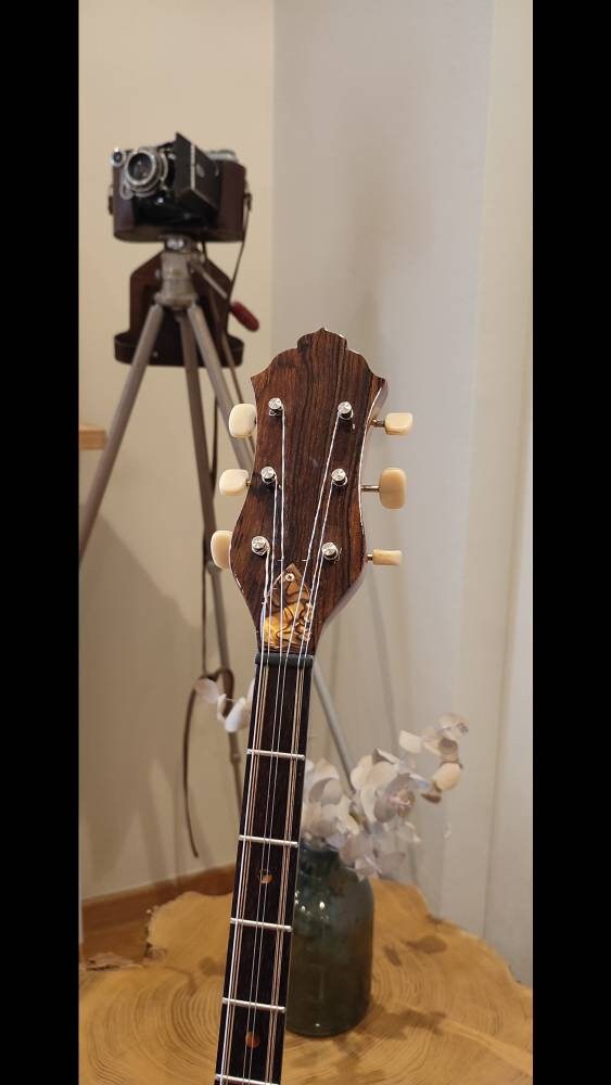 Custom Professional 6-String Handmade  Bouzouki with Wooden Pickguard - Greek Rebetiko 6-String Instrument with Traditional Design