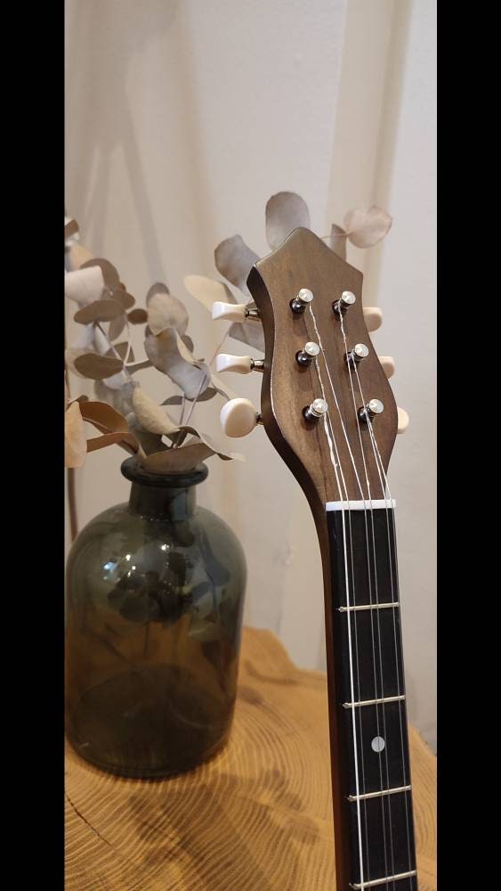 Original Tzouras ~ Greek traditional handmade music instrument ~ rebetiko music Tzouras ~ with black celluloid top decorations