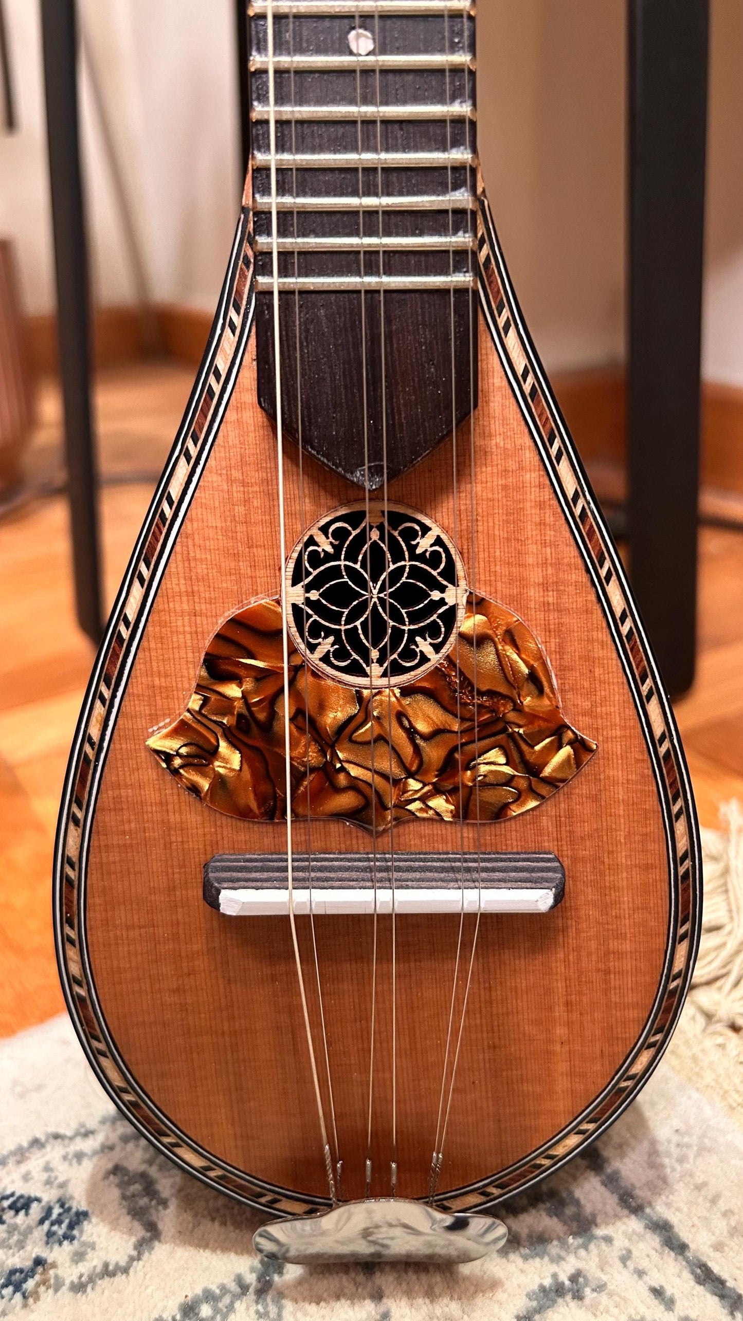 Handmade 6-String Baglamas | Greek Traditional Music Instrument for Rebetiko Music
