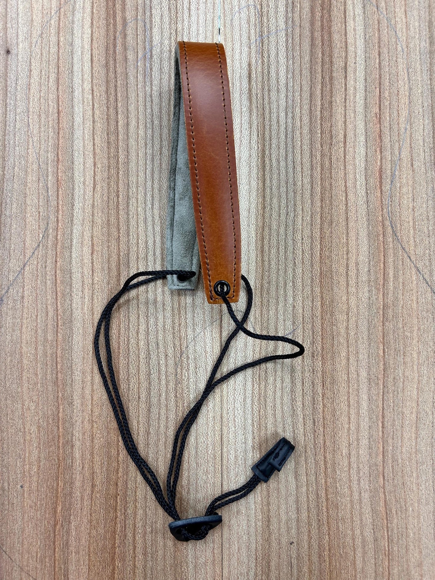 Adjustable Padded Leather Bouzouki Strap with Soundhole Hook