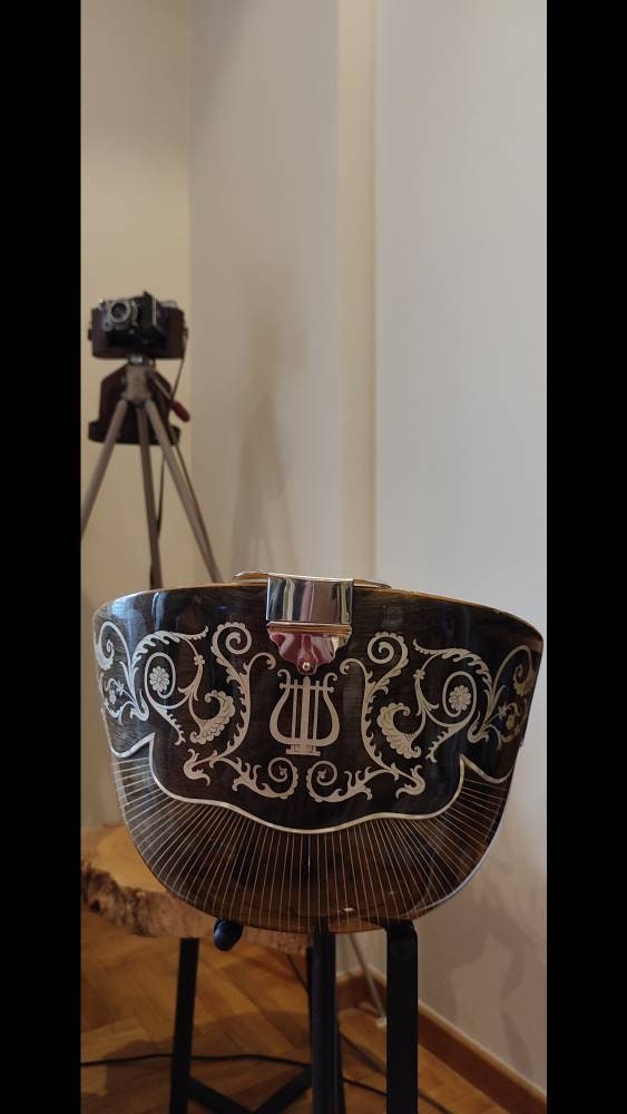 Custom Handmade Professional 8-String Bouzouki with Mermaid and Deep Sea Full Top Decorations