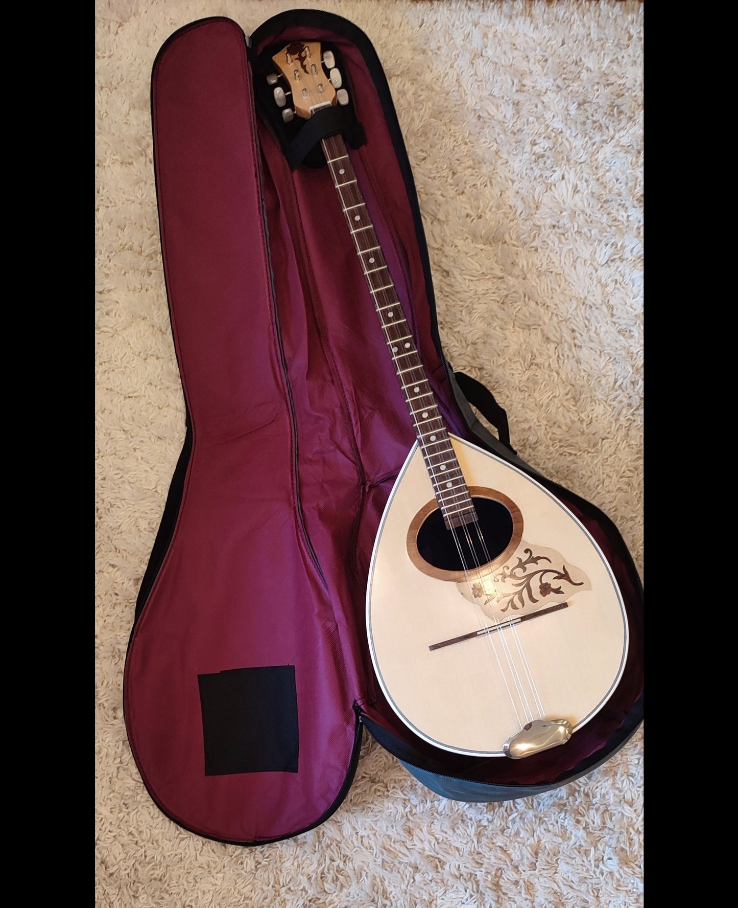 Durable Bouzouki Bag - Excellent Protection with Double Straps and Lightweight Design - Blue