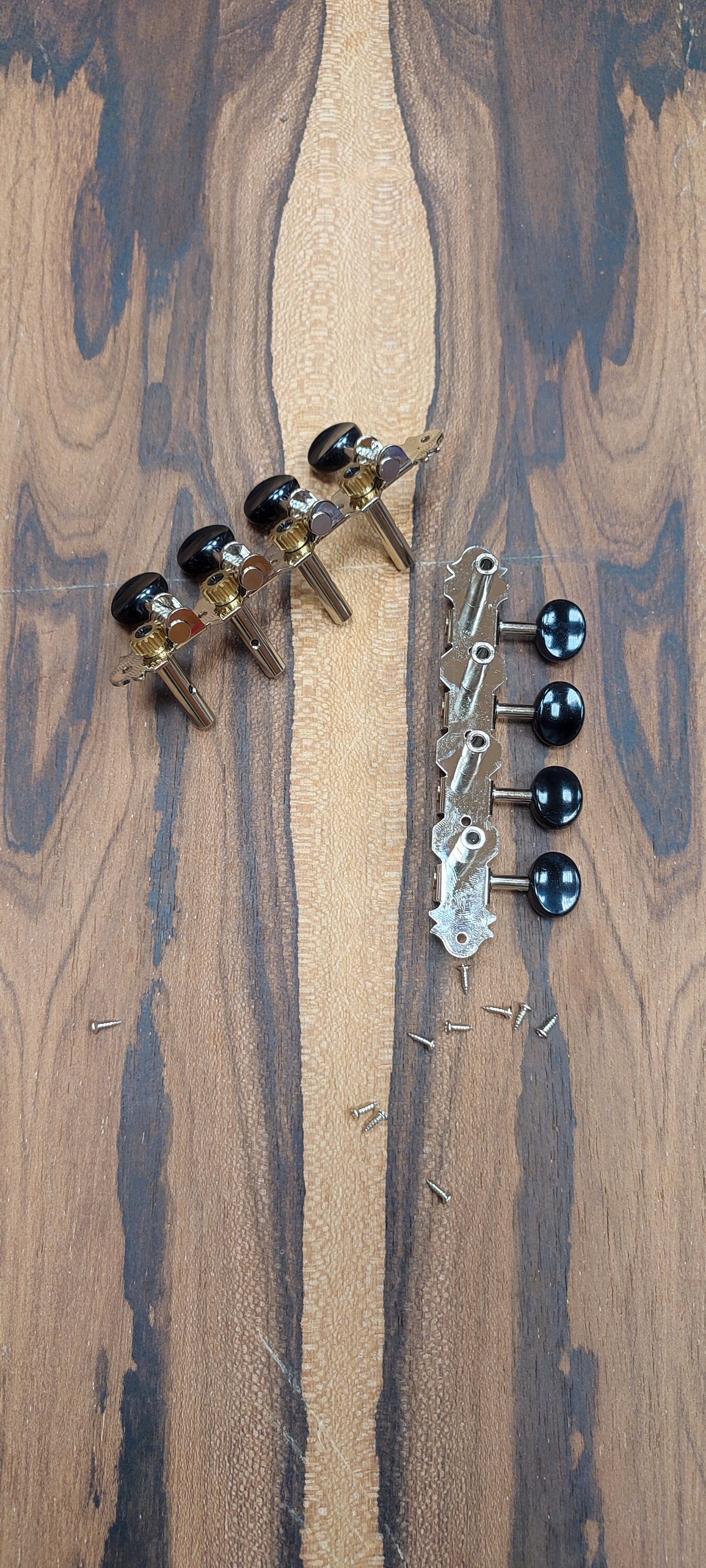 Bouzouki machine heads ~ Grover style Premium 8string Bouzouki tuners ~ Nickel Colour & Black Button