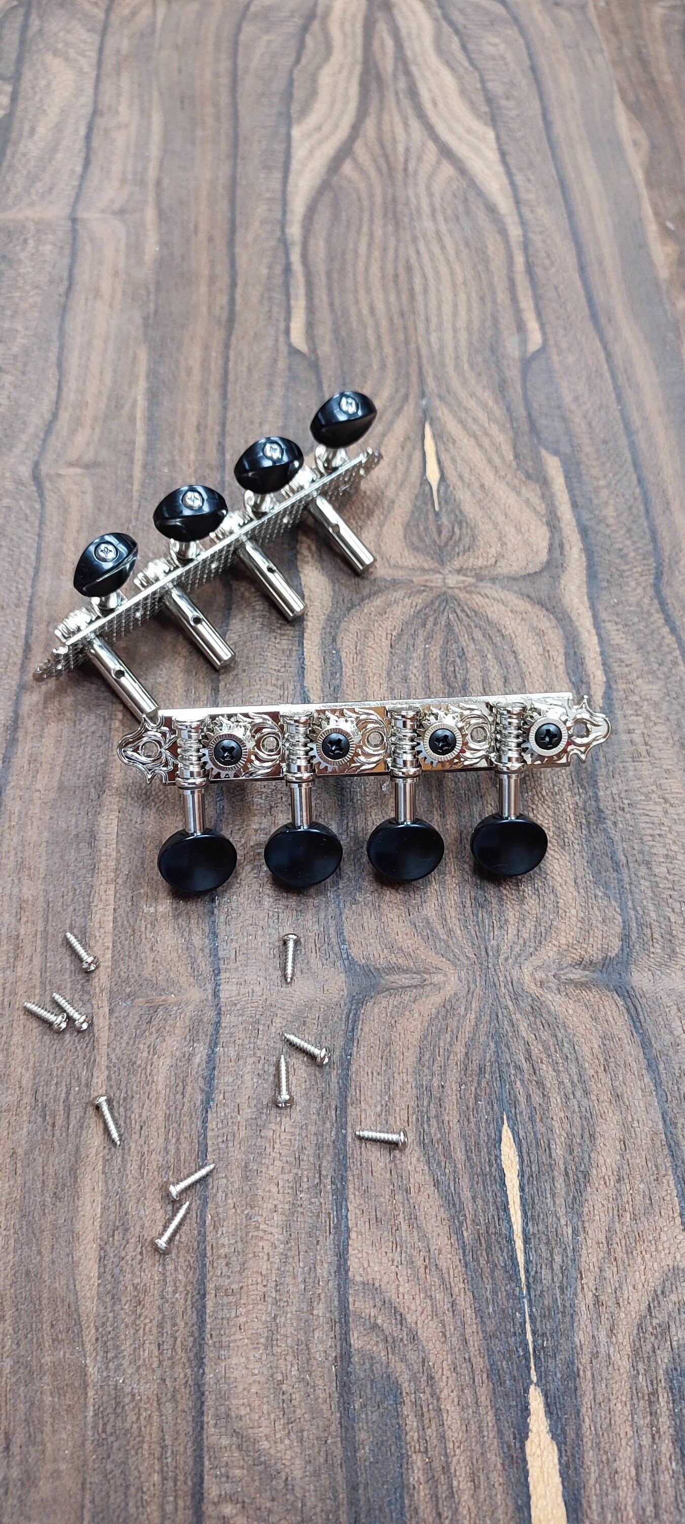 Bouzouki machine heads ~ Professional 8string Bouzouki tuners ~ Nickel Colour & Black Button