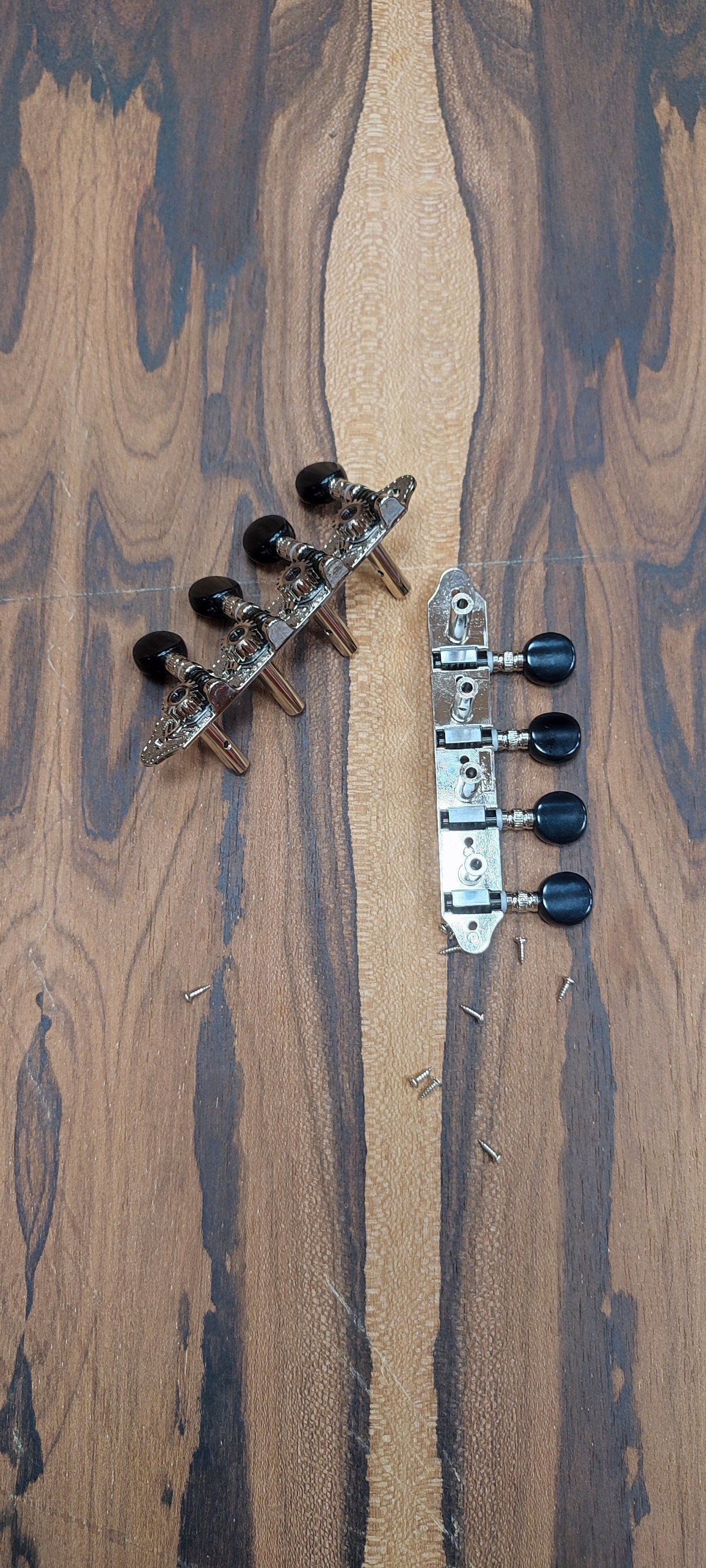 Bouzouki machine heads ~ Grover style Professional 8string Bouzouki tuners ~ Nickel Colour & Black Button