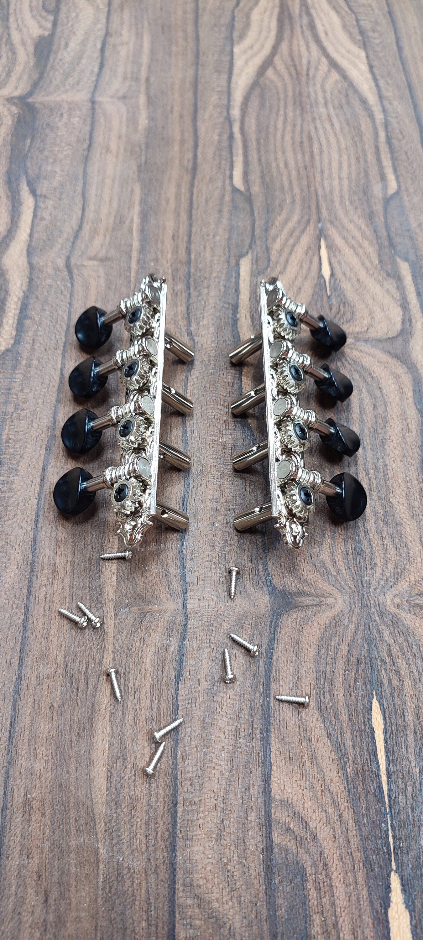 Bouzouki machine heads ~ Professional 8string Bouzouki tuners ~ Nickel Colour & Black Button