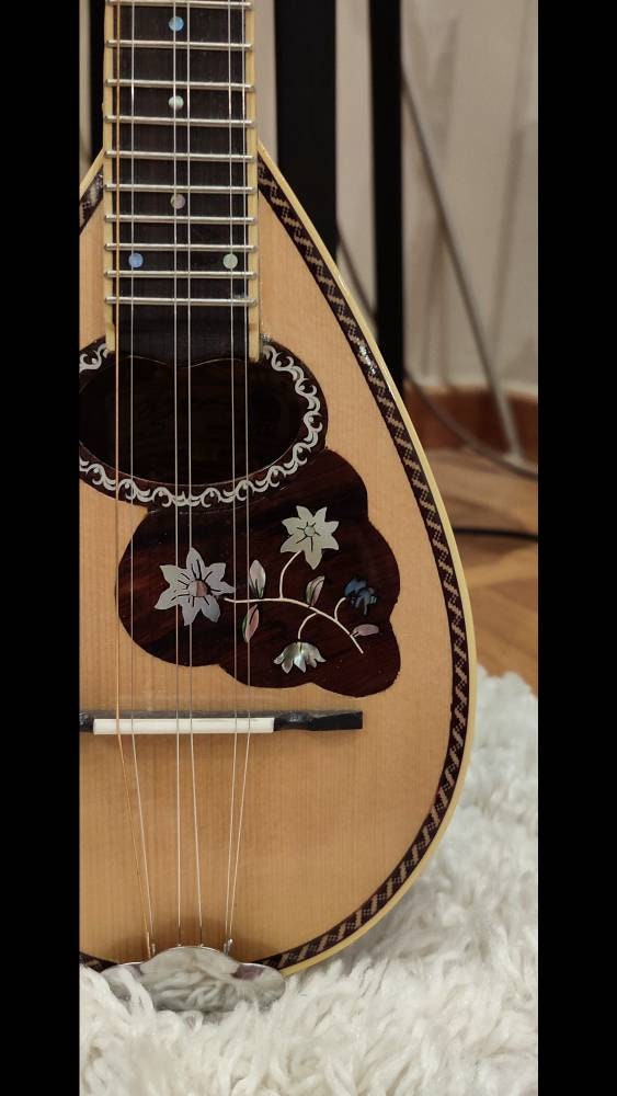 Handmade 6-String Baglamas for Rebetiko Music | Greek Traditional Instrument | Professional Quality