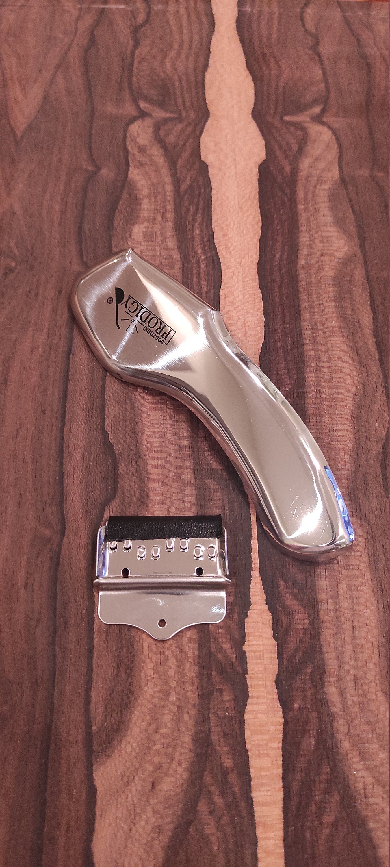 8-String and 6-String Bouzouki Prodigy Tailpiece and Armrest - 'CHORDIERA' TAR1 Nickel