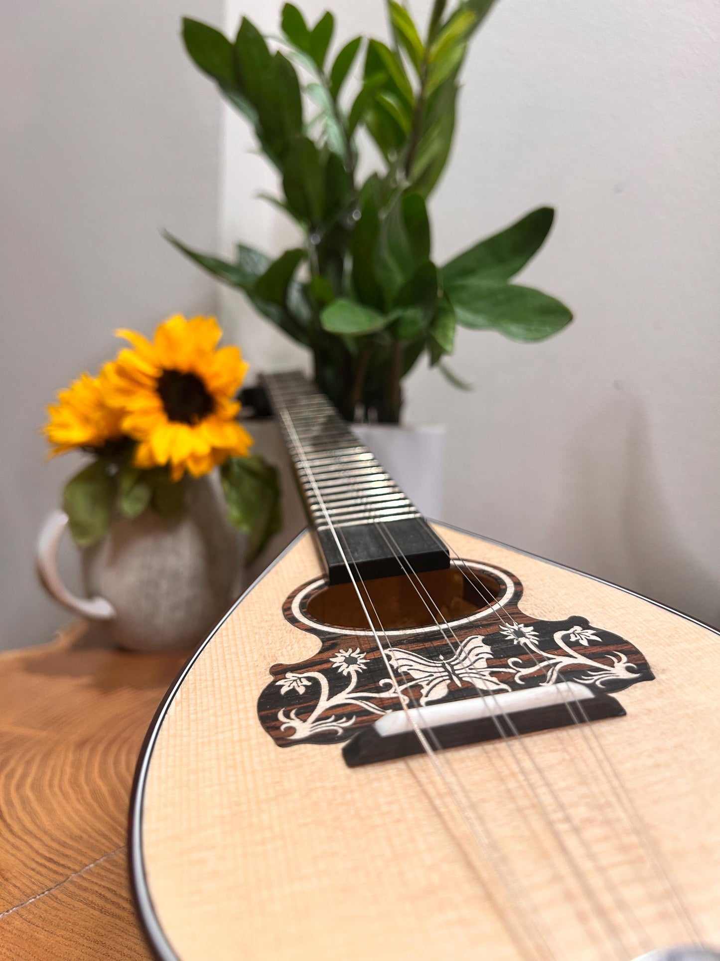 Premium Handmade 6-String Greek Traditional Baglamas for Rebetiko Music Instrument