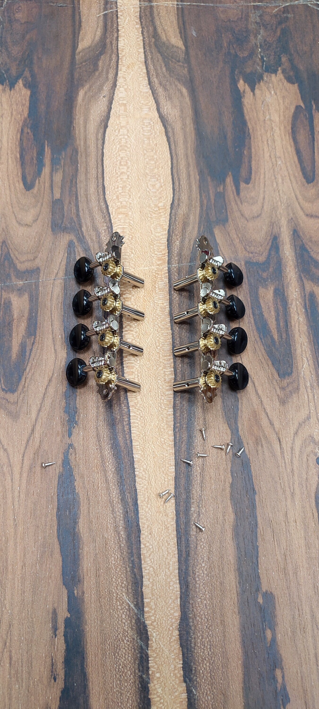 Bouzouki machine heads ~ Grover style Premium 8string Bouzouki tuners ~ Nickel Colour & Black Button
