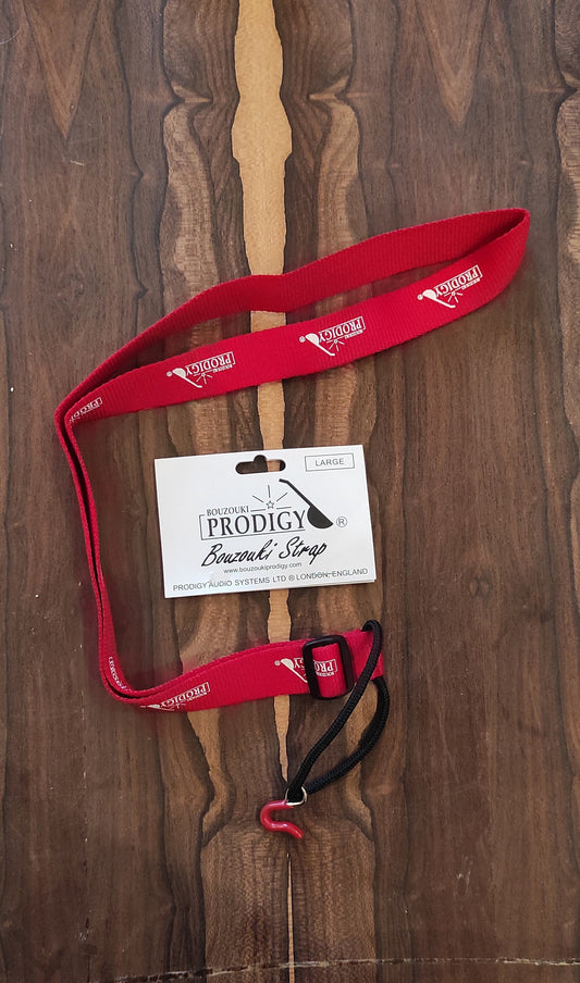 Red LARGE Prodigy Bouzouki Strap ~ Prodigy LARGE Bouzouki Strap Red ~ Prodigy Straps