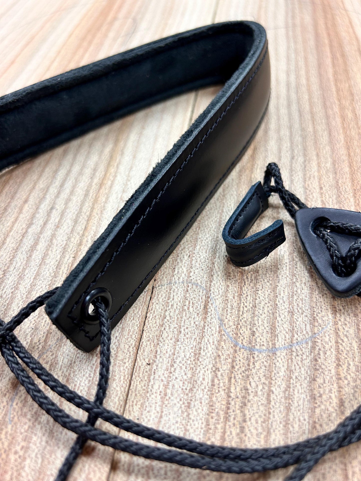 Adjustable Padded Leather Bouzouki Strap with Soundhole Hook