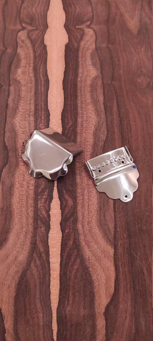 Bouzouki-Tzouras Chordiera / Tailpiece ~ Nickel Color Steel Bouzouki-Tzouras Tailpiece/Chordiera