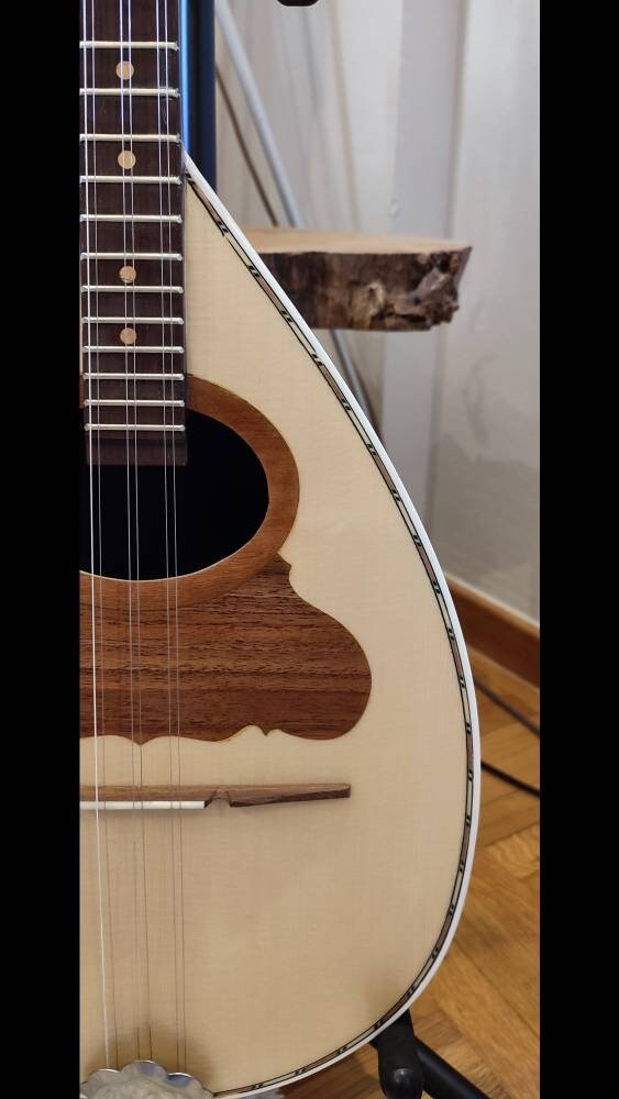 6string Handmade Bouzouki ~ Greek Traditional Handmade Popular Rebetiko Bouzouki ~ Wooden pickguard / top decorations ~