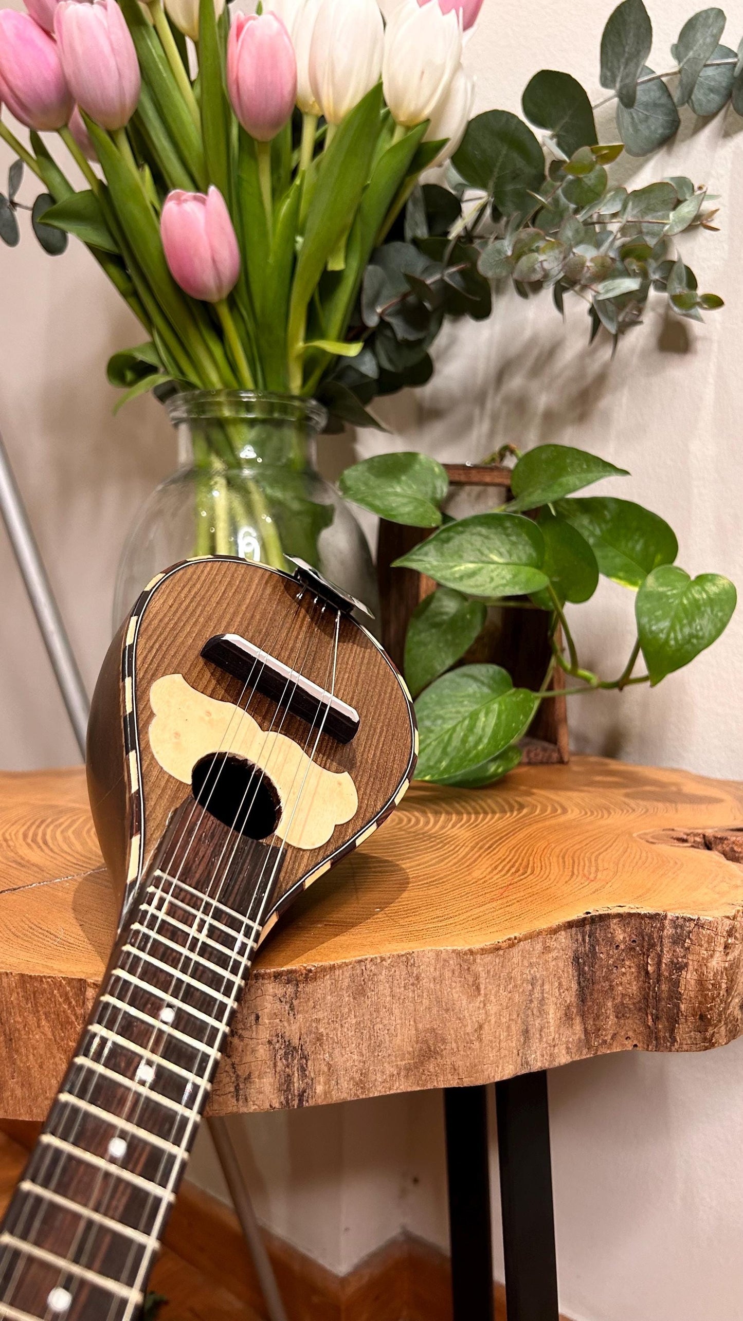 Handmade 6-String Baglamas | Greek Traditional Music Instrument for Rebetiko Music