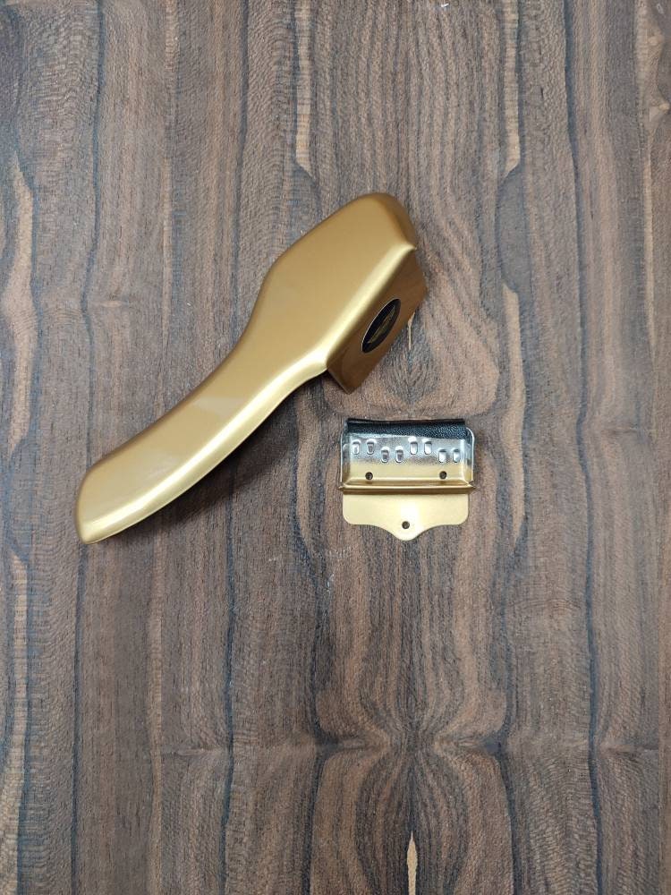 8-String and 6-String Bouzouki Prodigy Tailpiece and Armrest - 'CHORDIERA' TAR1SG Satin Gold