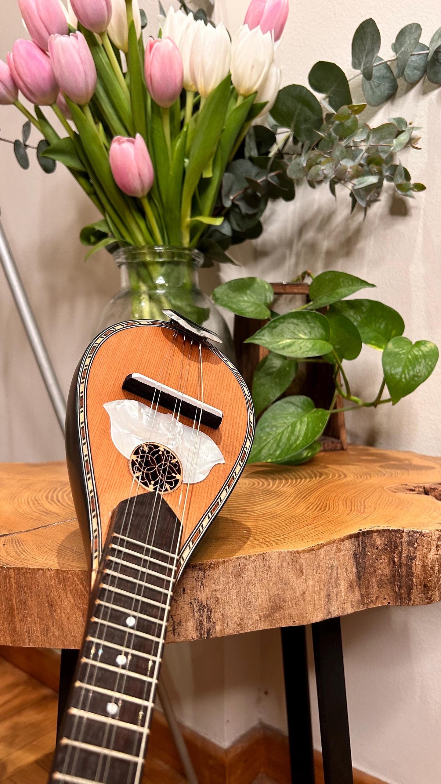 Handmade 6-String Baglamas | Greek Traditional Music Instrument for Rebetiko Music