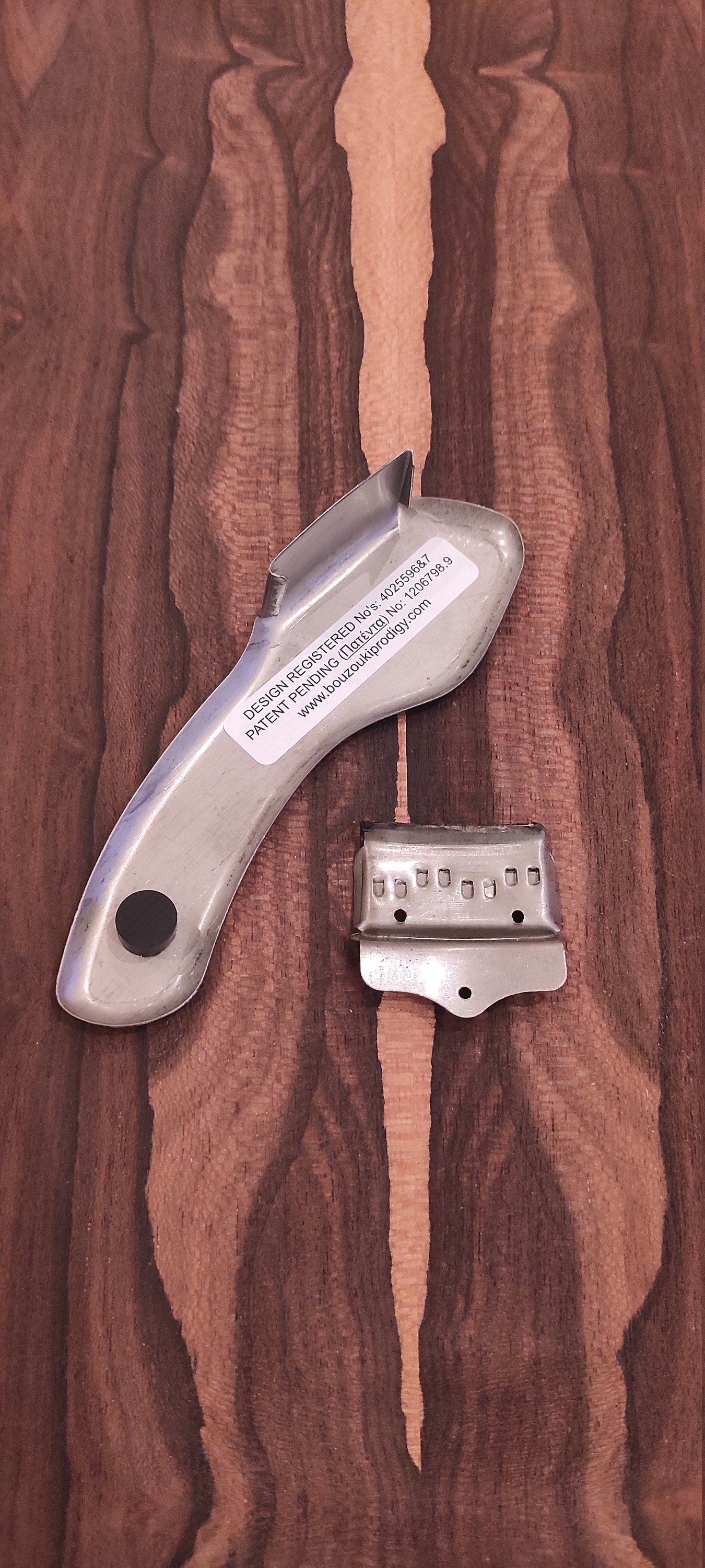 8-String and 6-String Bouzouki Prodigy Tailpiece and Armrest - 'CHORDIERA' TAR1 Nickel