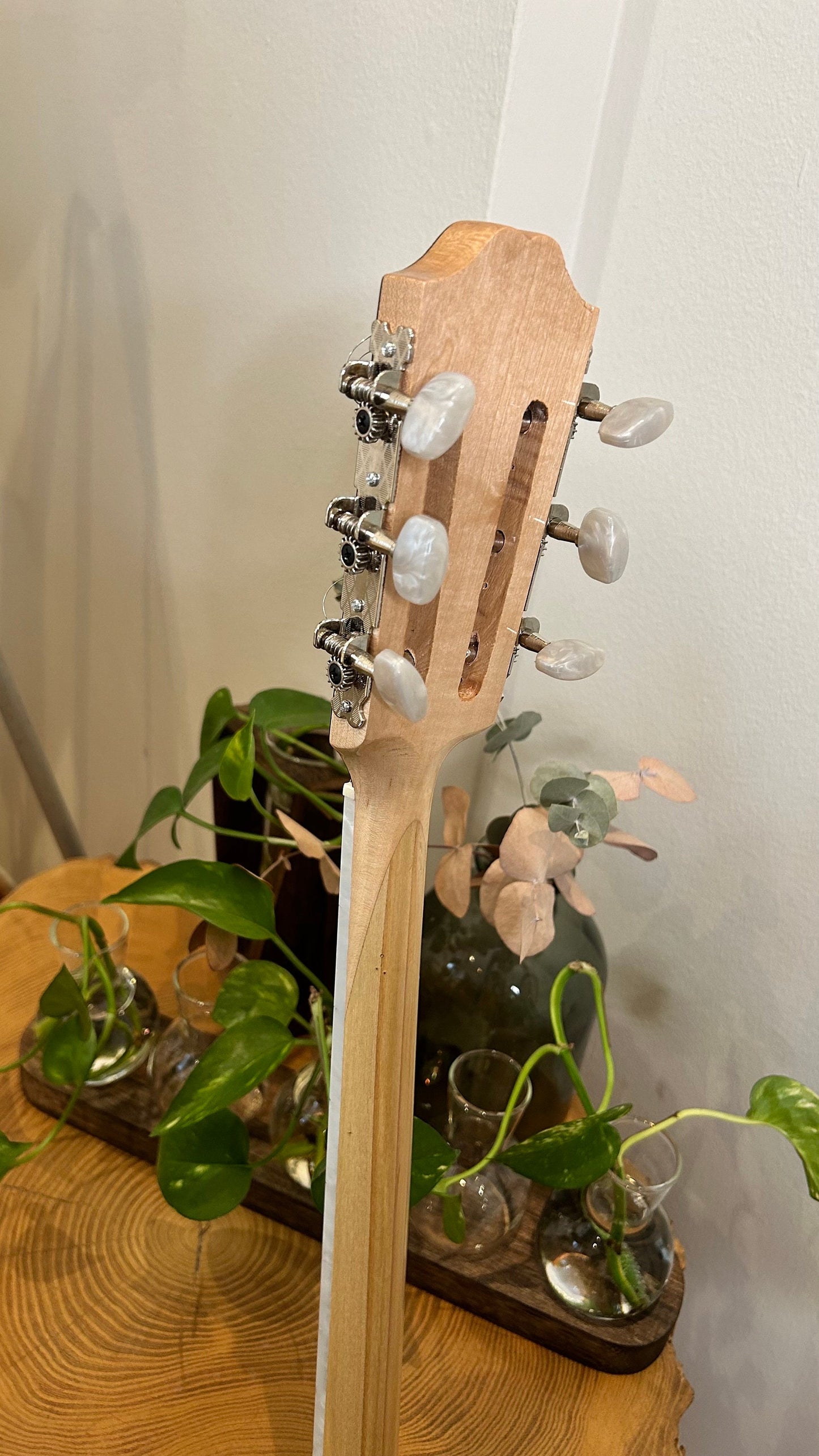 Handmade Greek Rebetiko 6-String Bouzouki - Flowers Celluloid Pickguard & Top Decorations