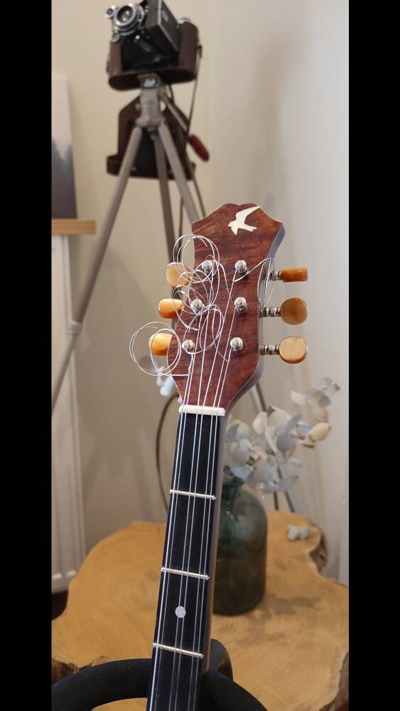 Professional Tzouras Handmade 6string ~ Greek Traditional Rebetiko Tzouras ~ Abalone Dolphins & Padauk wooden pickguard / top decorations ~