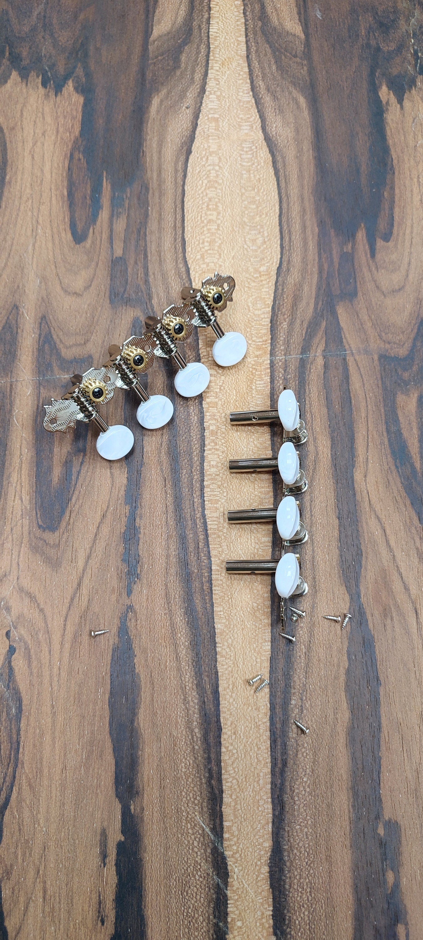 Bouzouki machine heads ~ Grover style  Premium 8string Bouzouki tuners ~ Nickel Colour & White Pearl Button