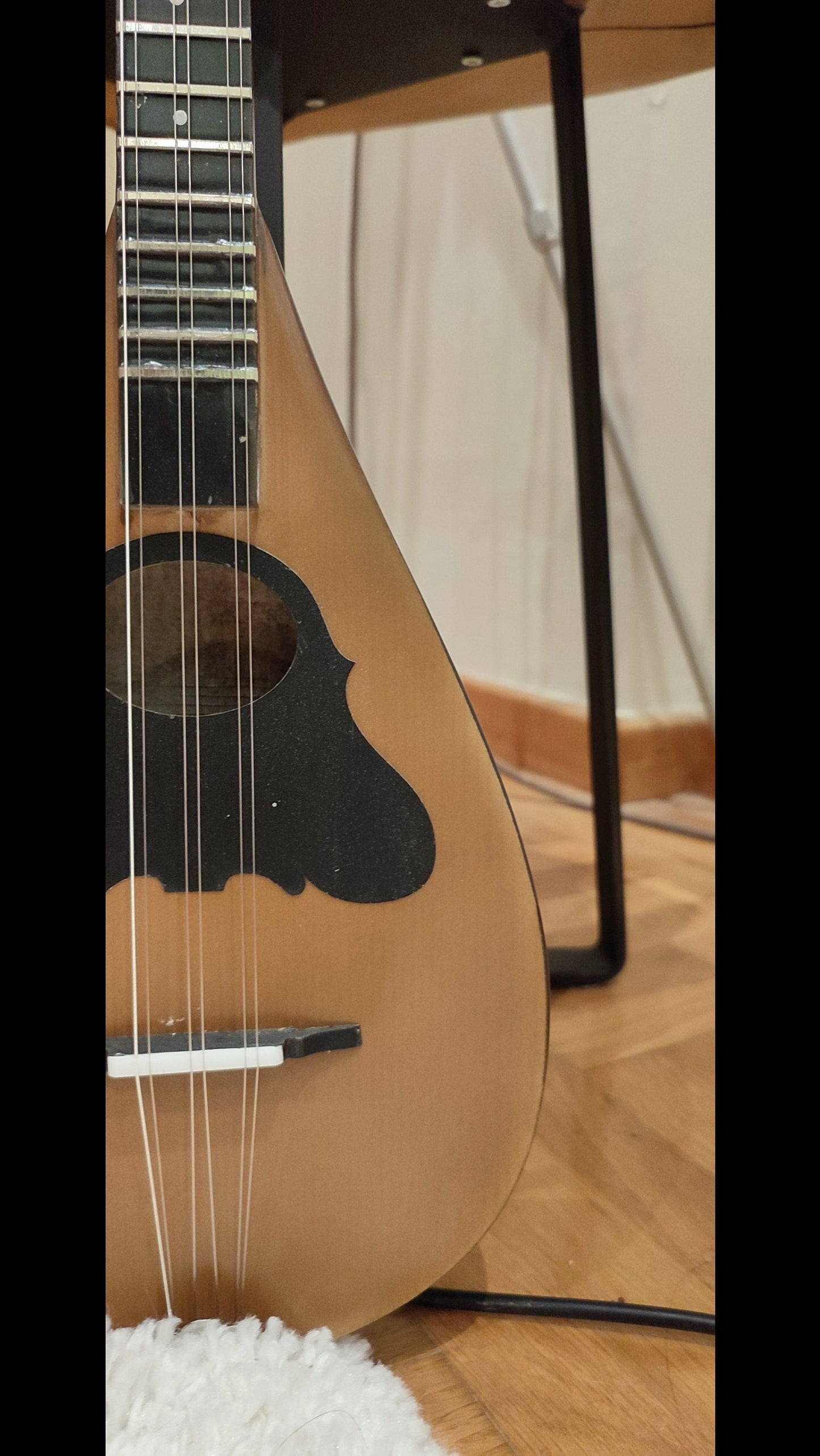 Tzouras Slim Handmade 6string ~ Greek Traditional Handmade Popular Rebetiko Tzouras ~ Black celluloid pickguard / top decorations ~